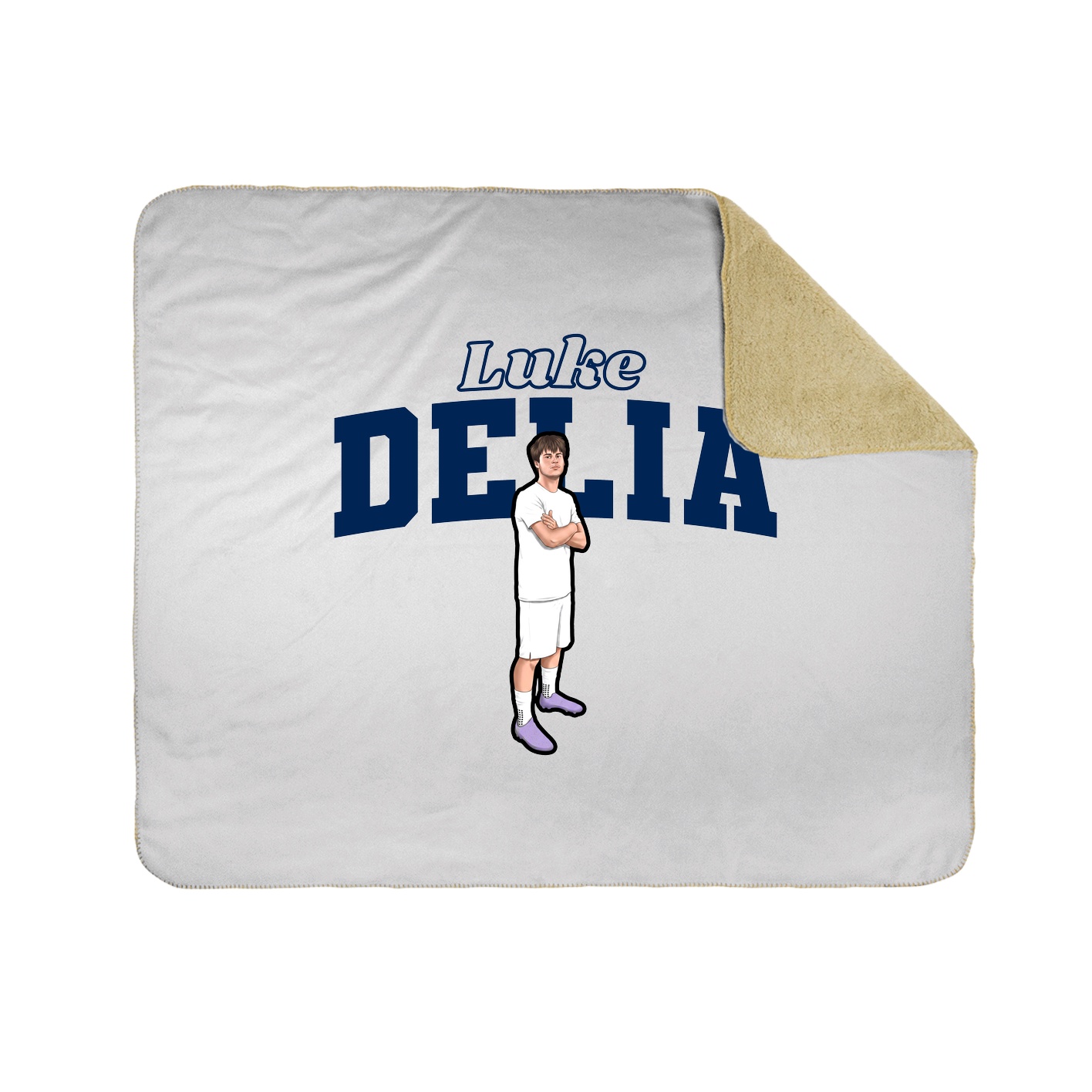 Throw Blanket — Name Arch in White