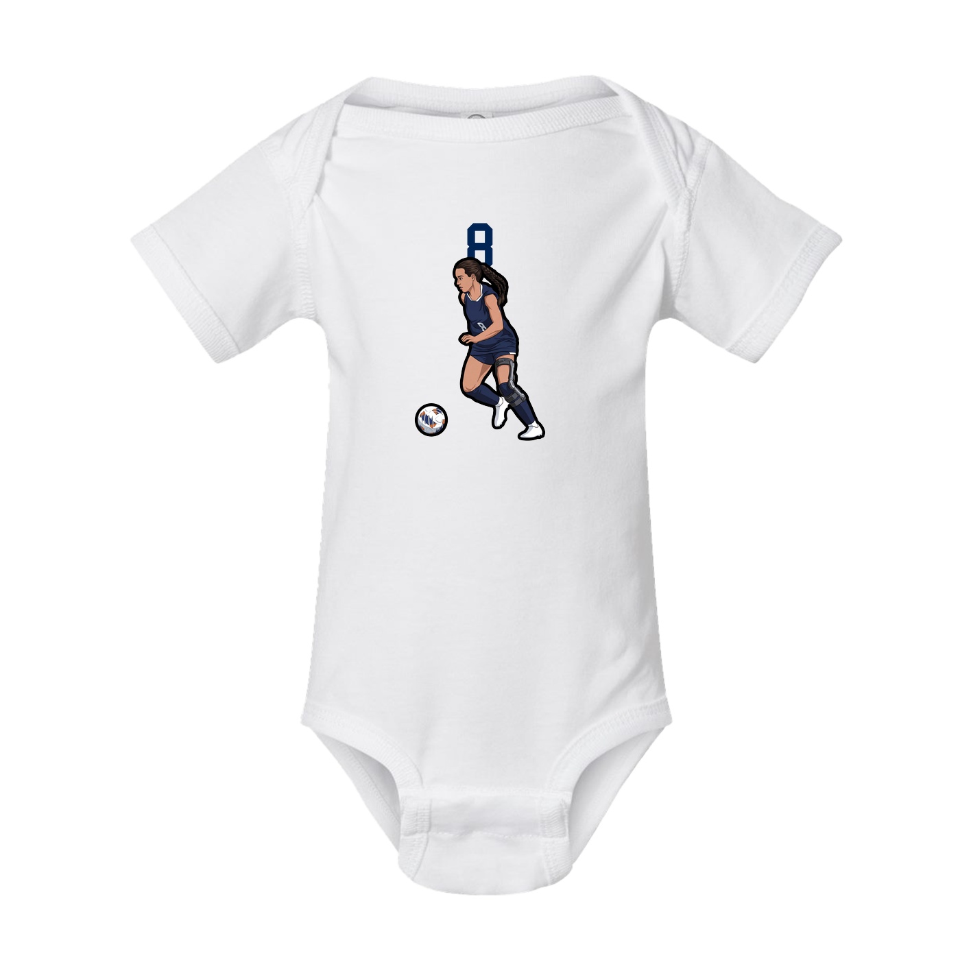 Baby Onesie — Number Top in White