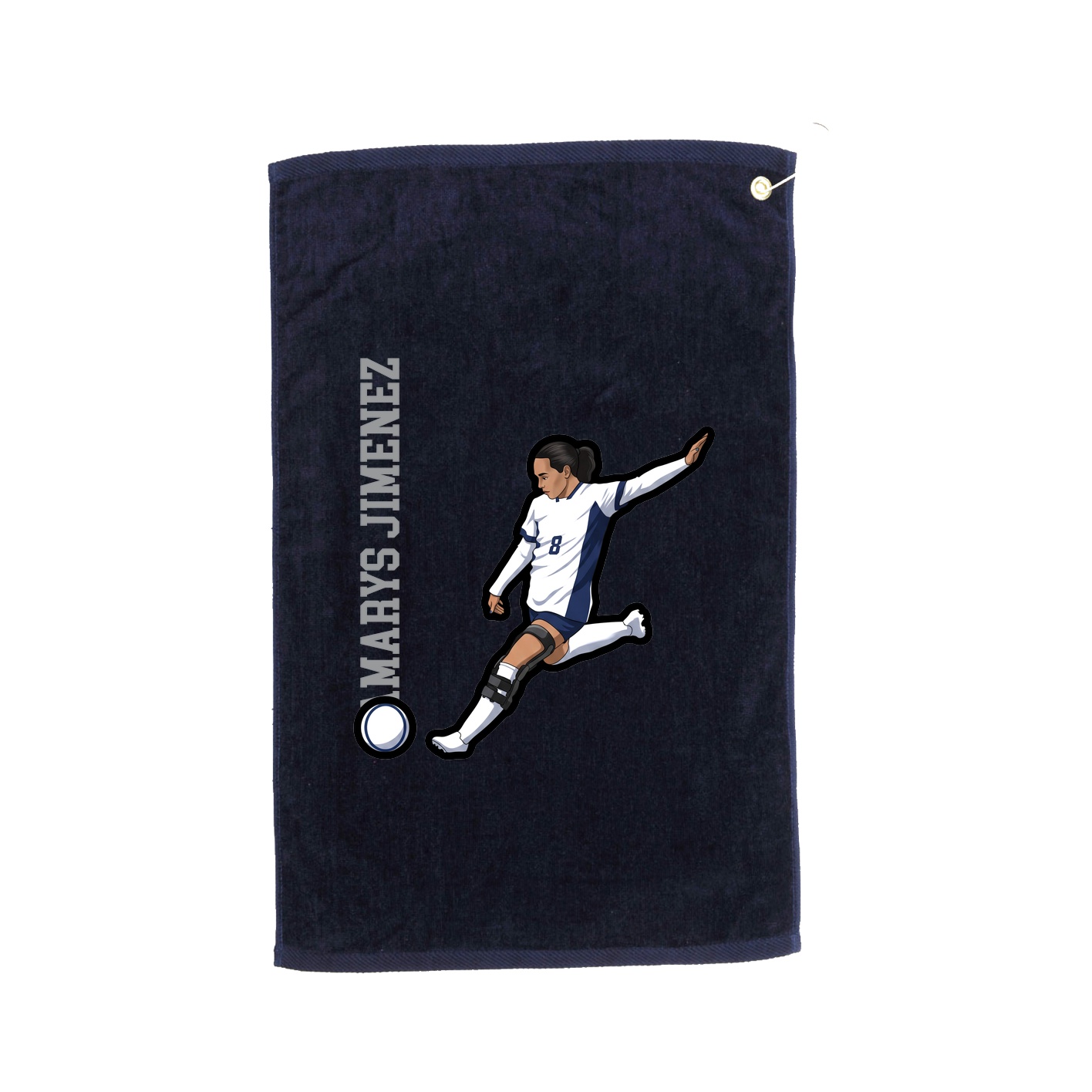 Golf Towel — Name Vertical in Navy