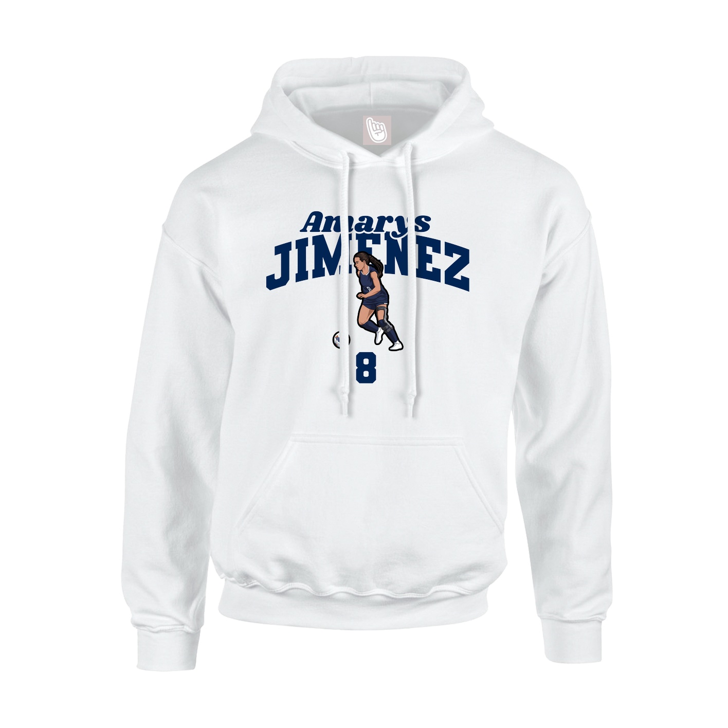 Hoodie — Signature Arch in White