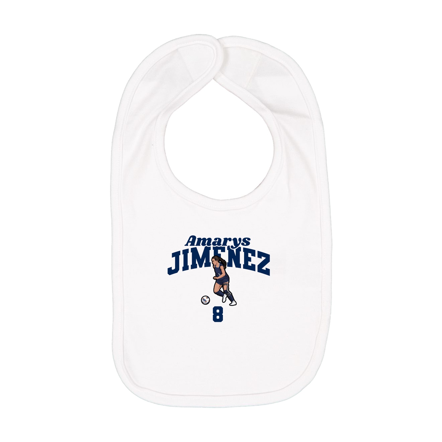 Infant Bib — Signature Arch in White