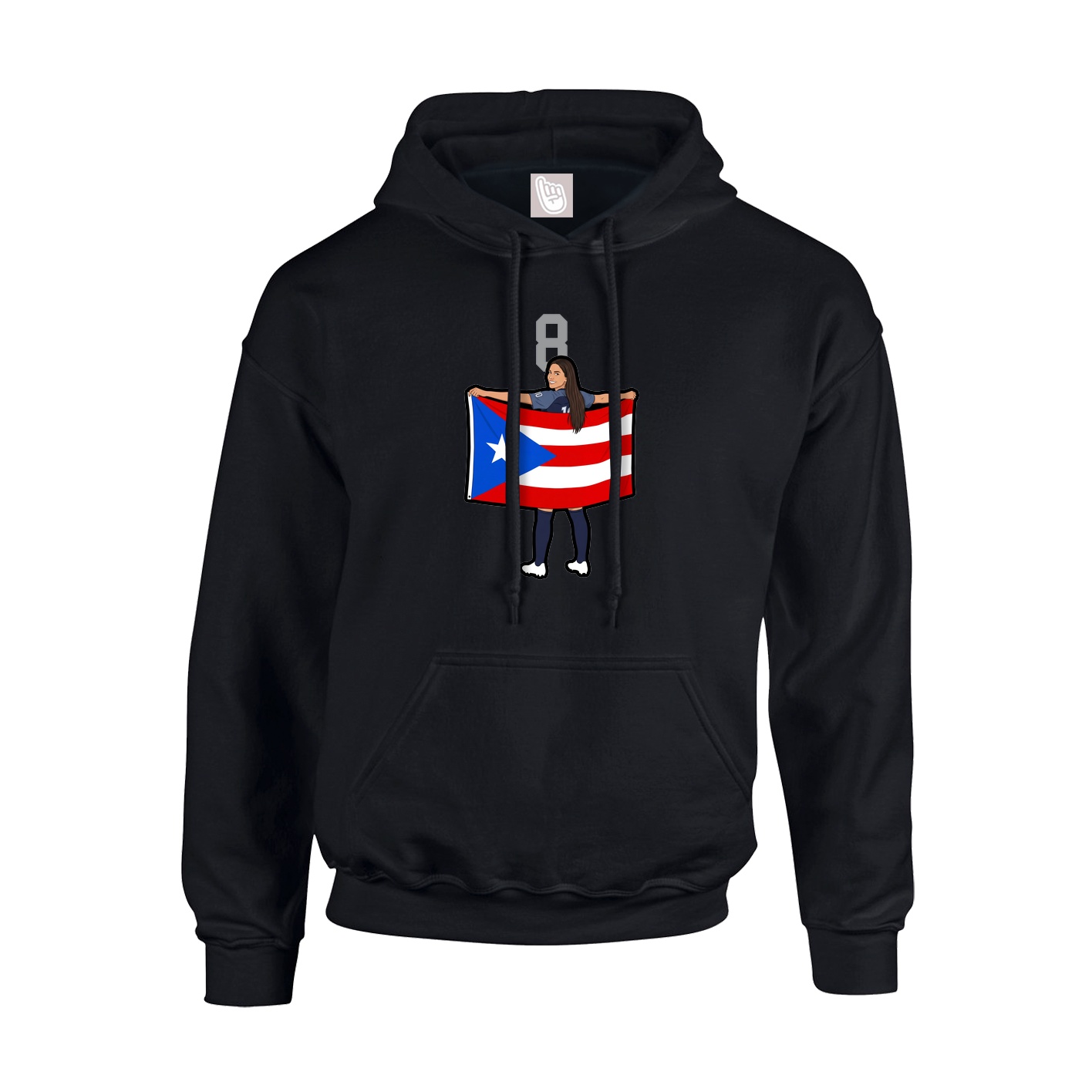 Youth Hoodie — Number Top in Black