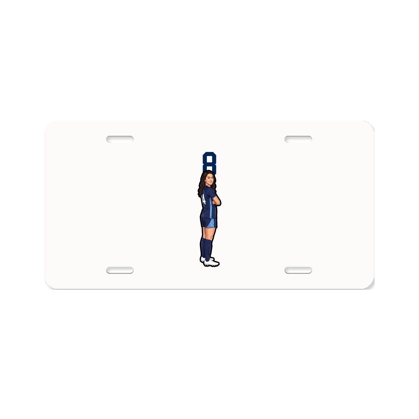 License Plate — Number Top in Classic