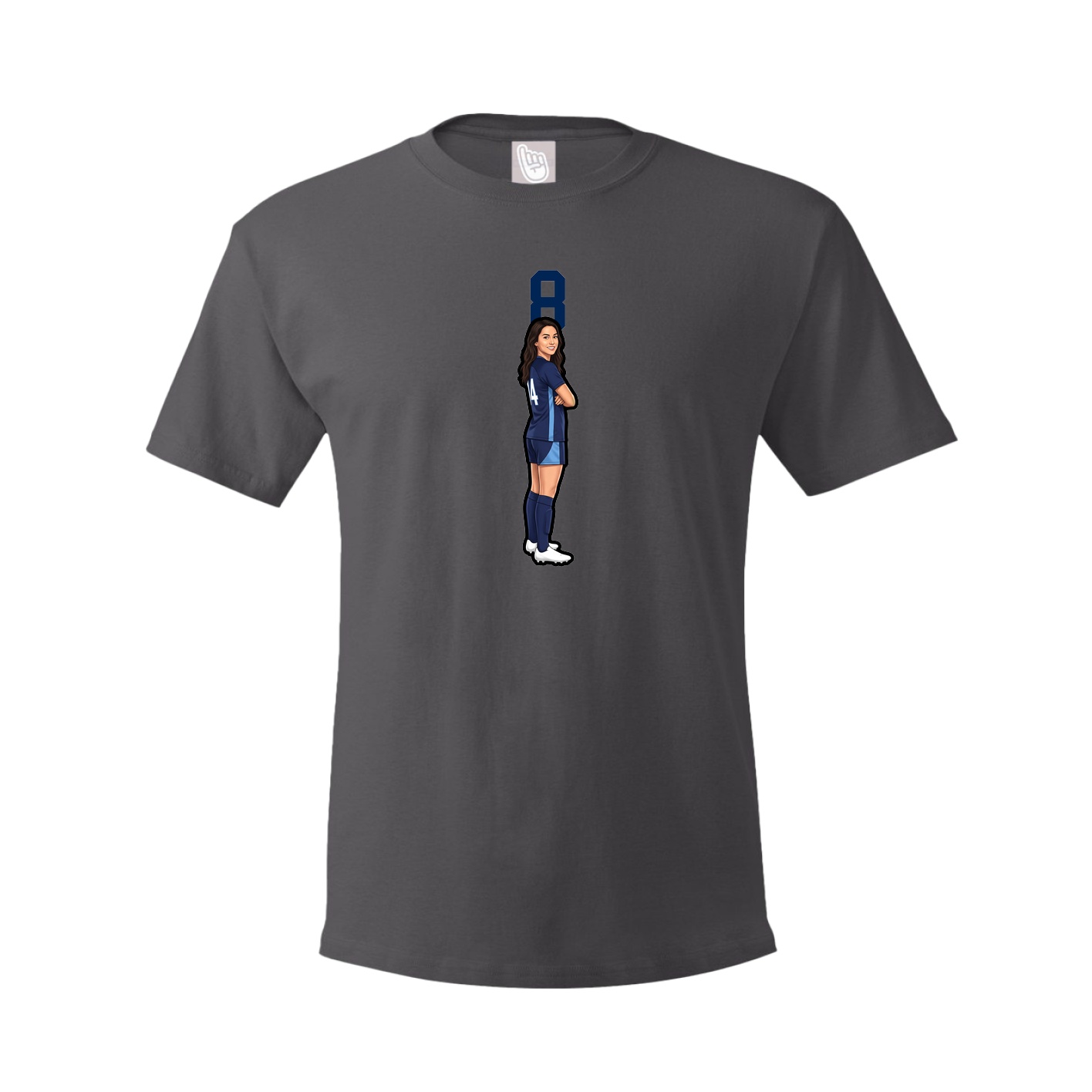 Tee — Number Top in Grey