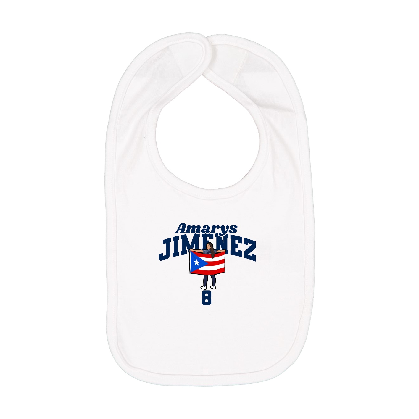 Infant Bib — Signature Arch in White