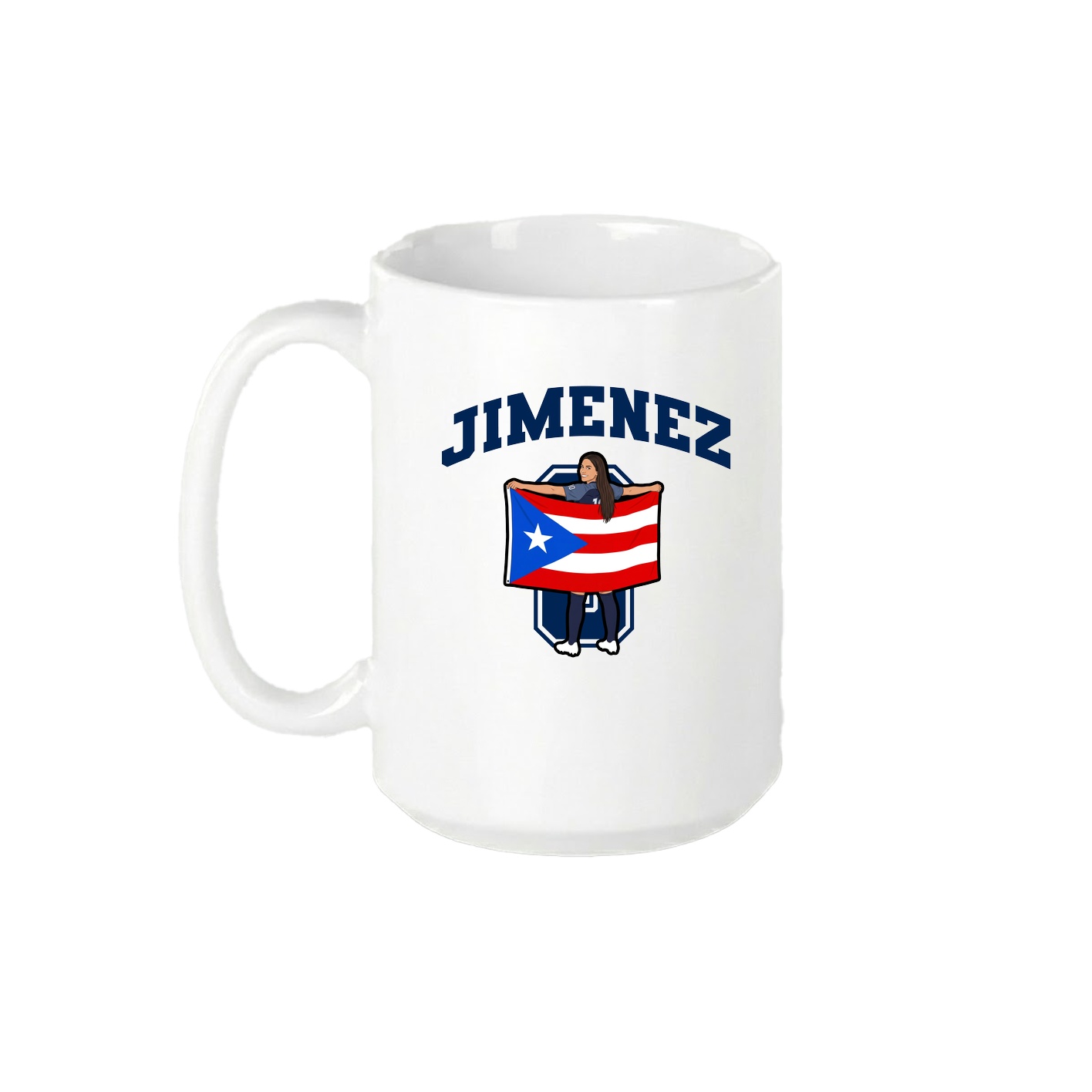 15oz Coffee Mug — Number in White