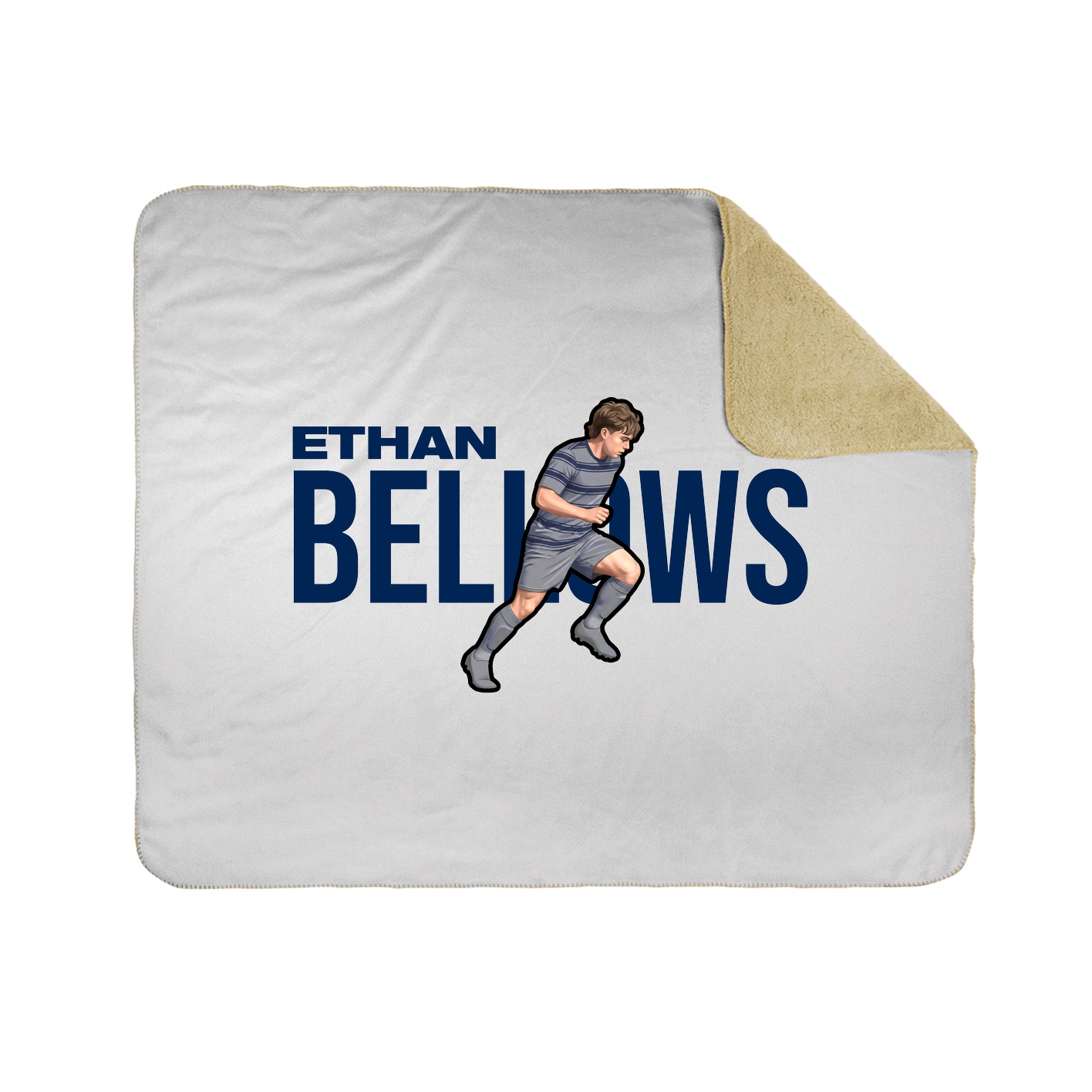 Throw Blanket — Player Name in White