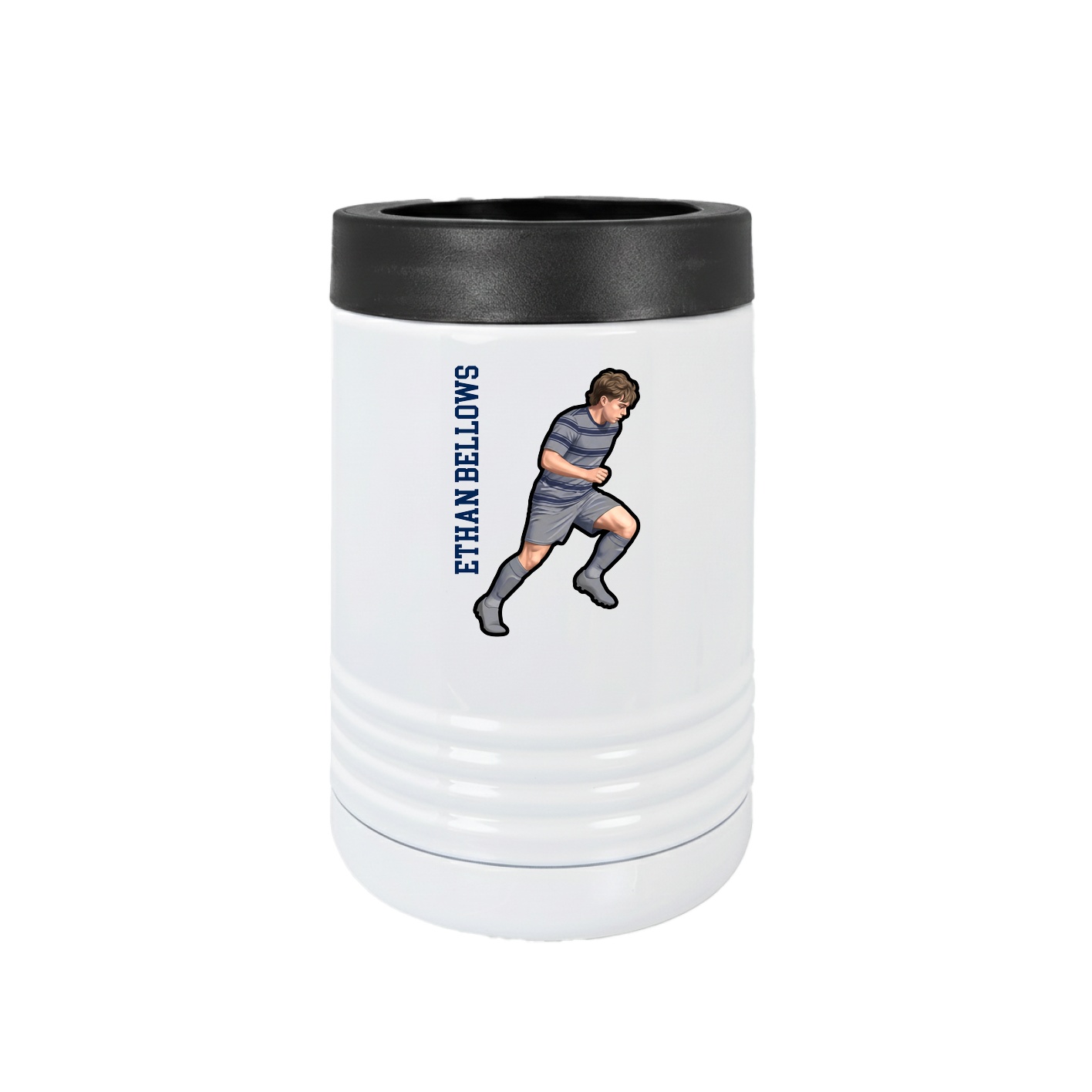 Beverage Holder — Name Vertical in White
