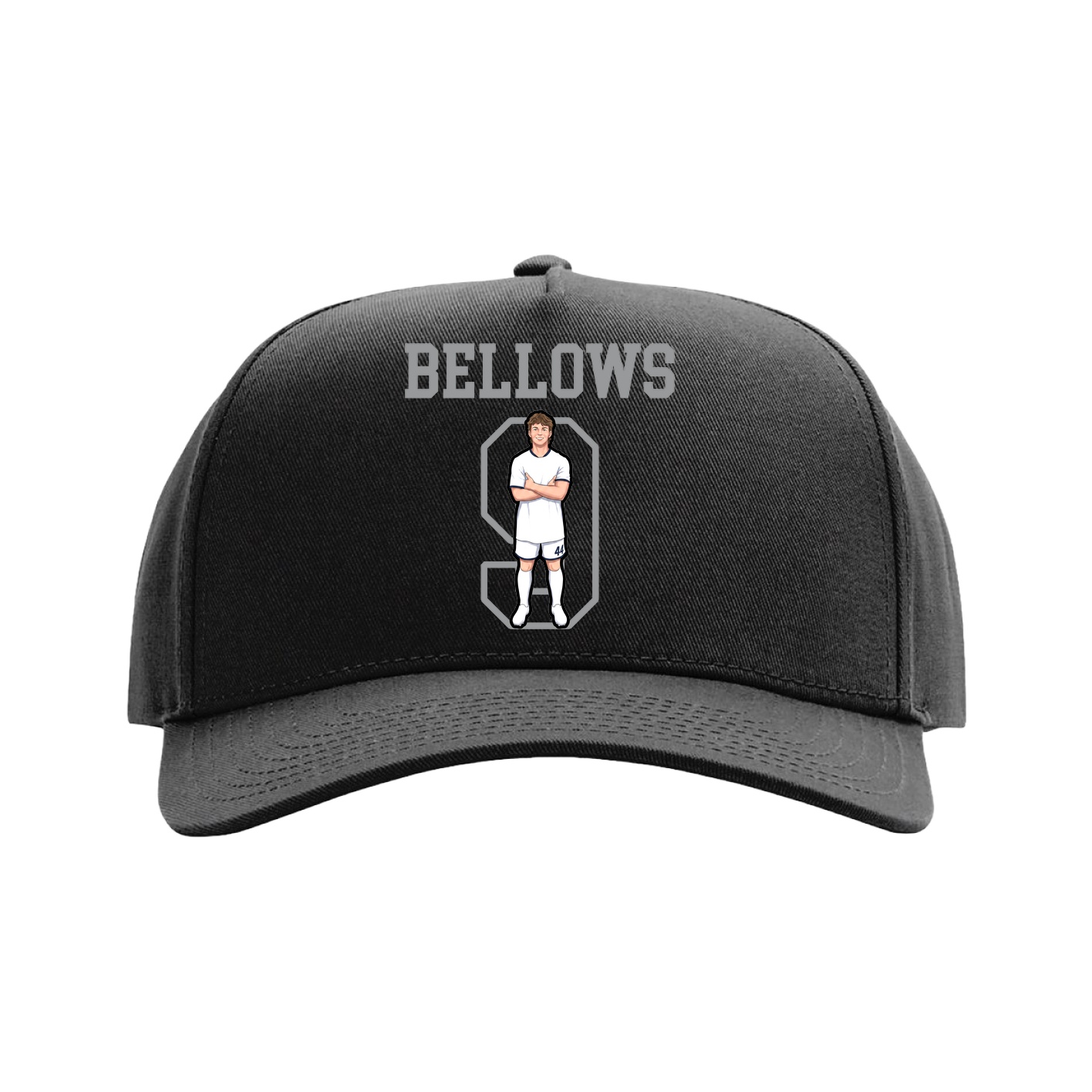Full Fabric Five-Panel Champ Cap — Shirsey in Black