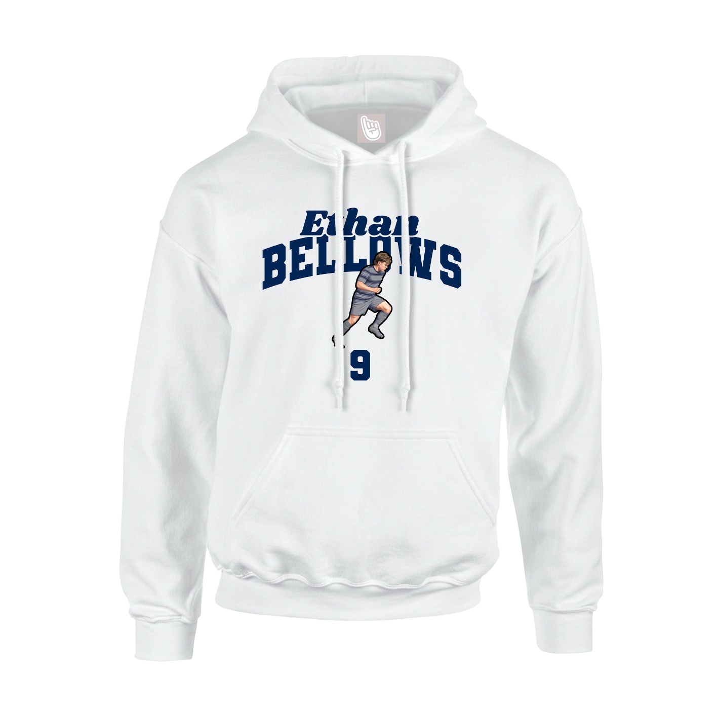 Hoodie — Signature Arch in White