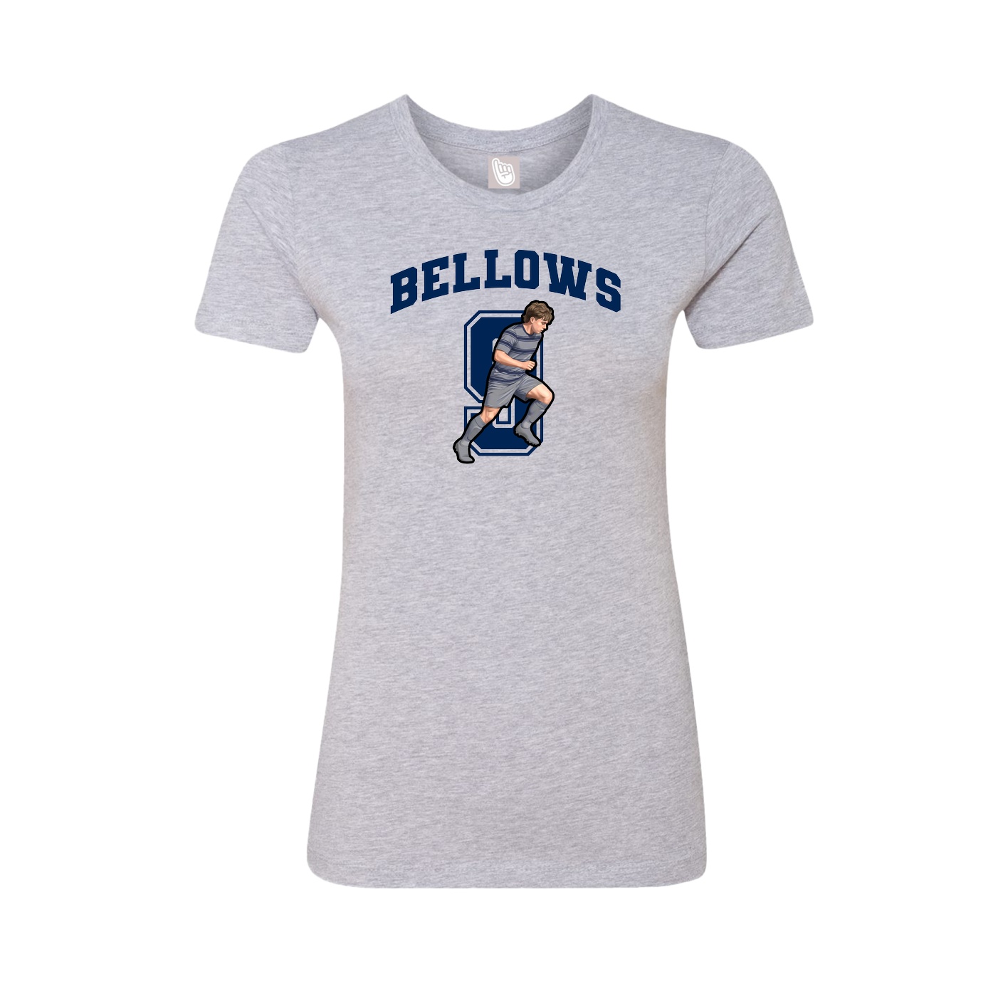 Fitted Women's Tee — Number in Grey