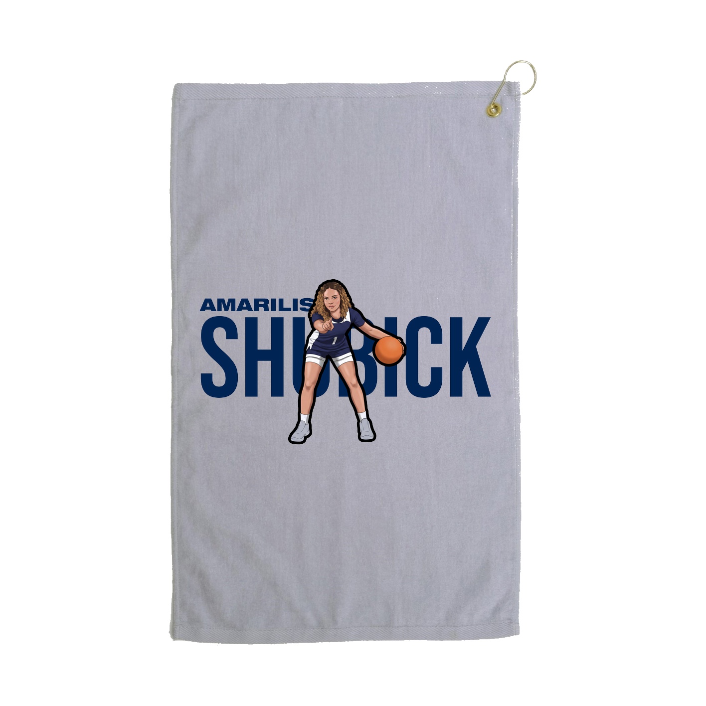 Golf Towel — Player Name in Grey