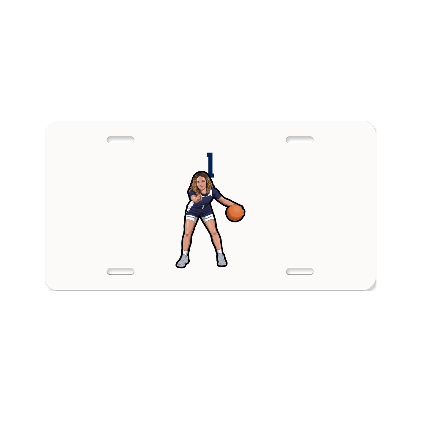 License Plate — Number Top in Classic