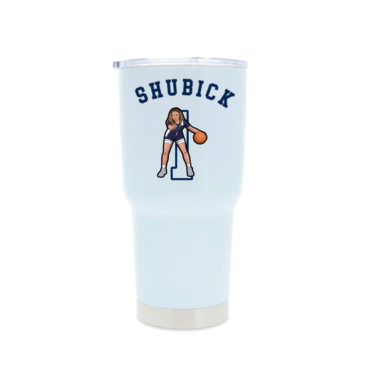 30oz Stainless Steel Tumbler — Shirsey Arch in White