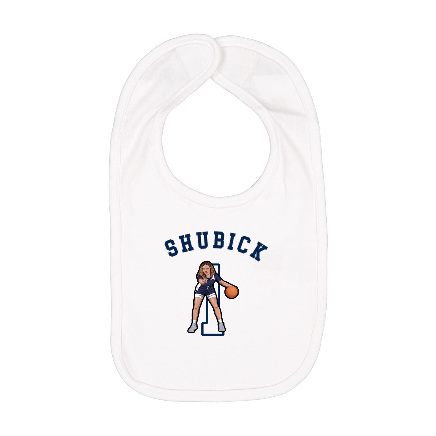 Infant Bib — Shirsey Arch in White