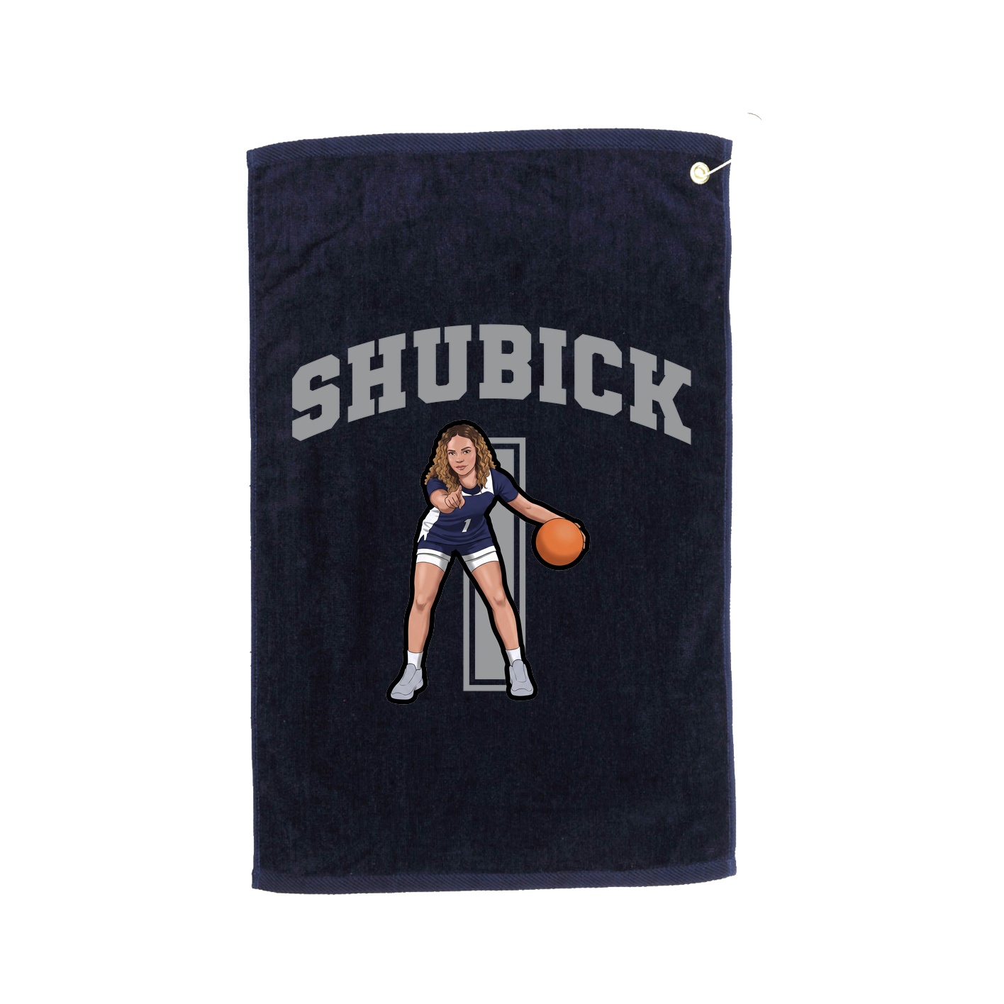 Golf Towel — Number in Navy