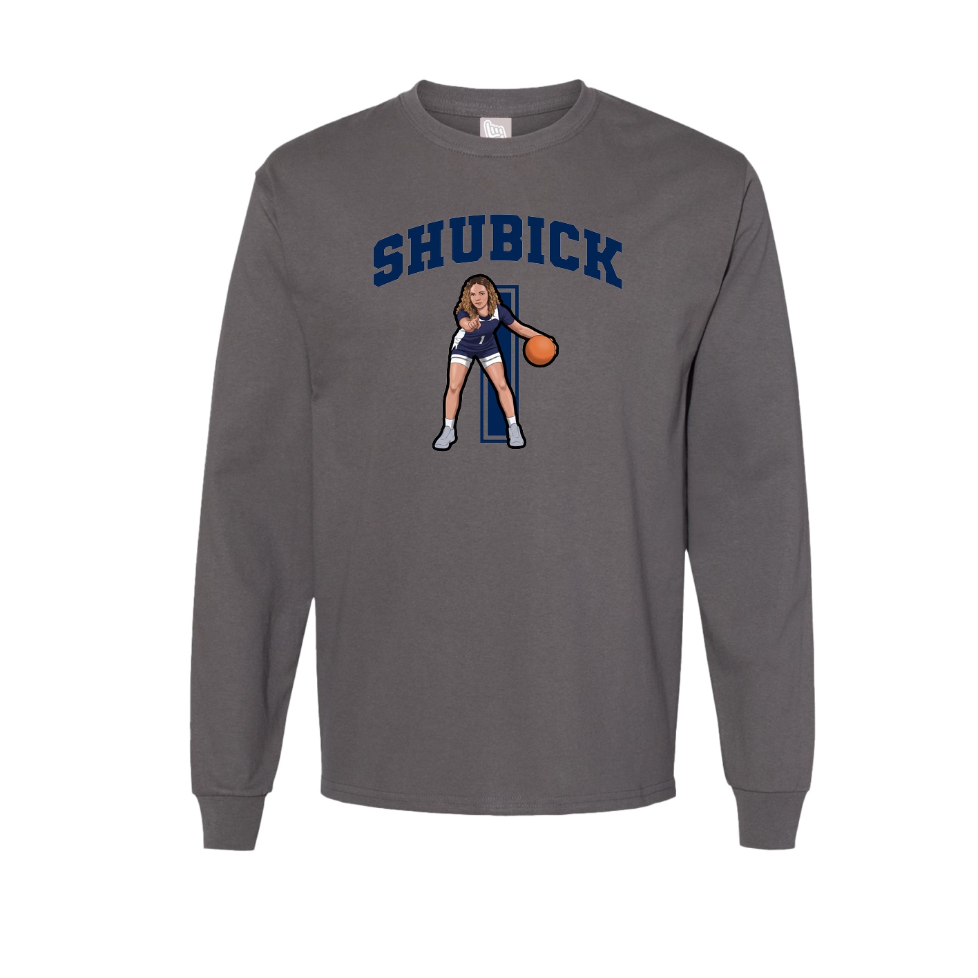 Long Sleeve Tee — Number in Grey
