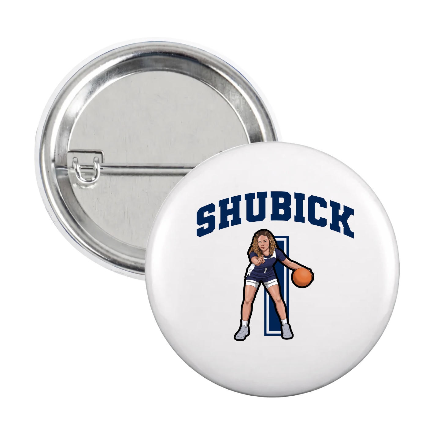 Game Day Button — Number in White