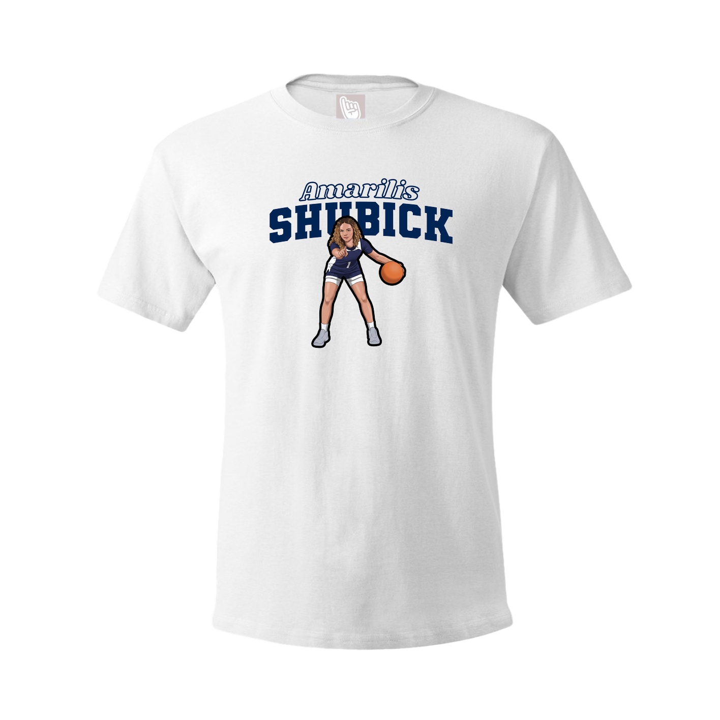 Youth Tee — Name Arch in White
