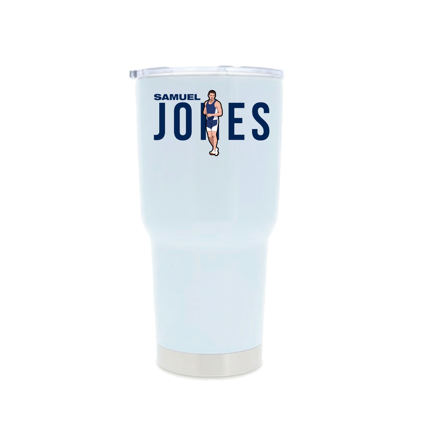 30oz Stainless Steel Tumbler — Player Name in White