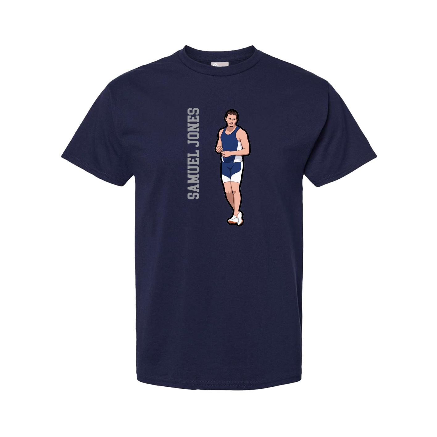 Youth Tee — Name Vertical in Navy
