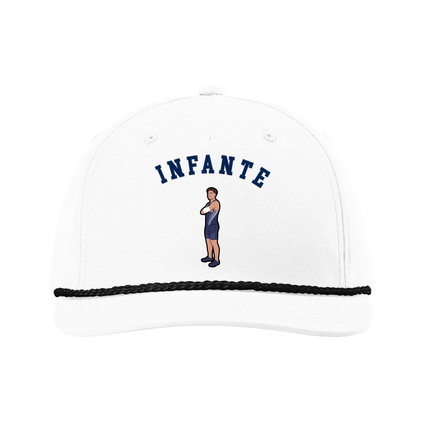 Five-Panel Classic Rope Cap — Shirsey Arch in White