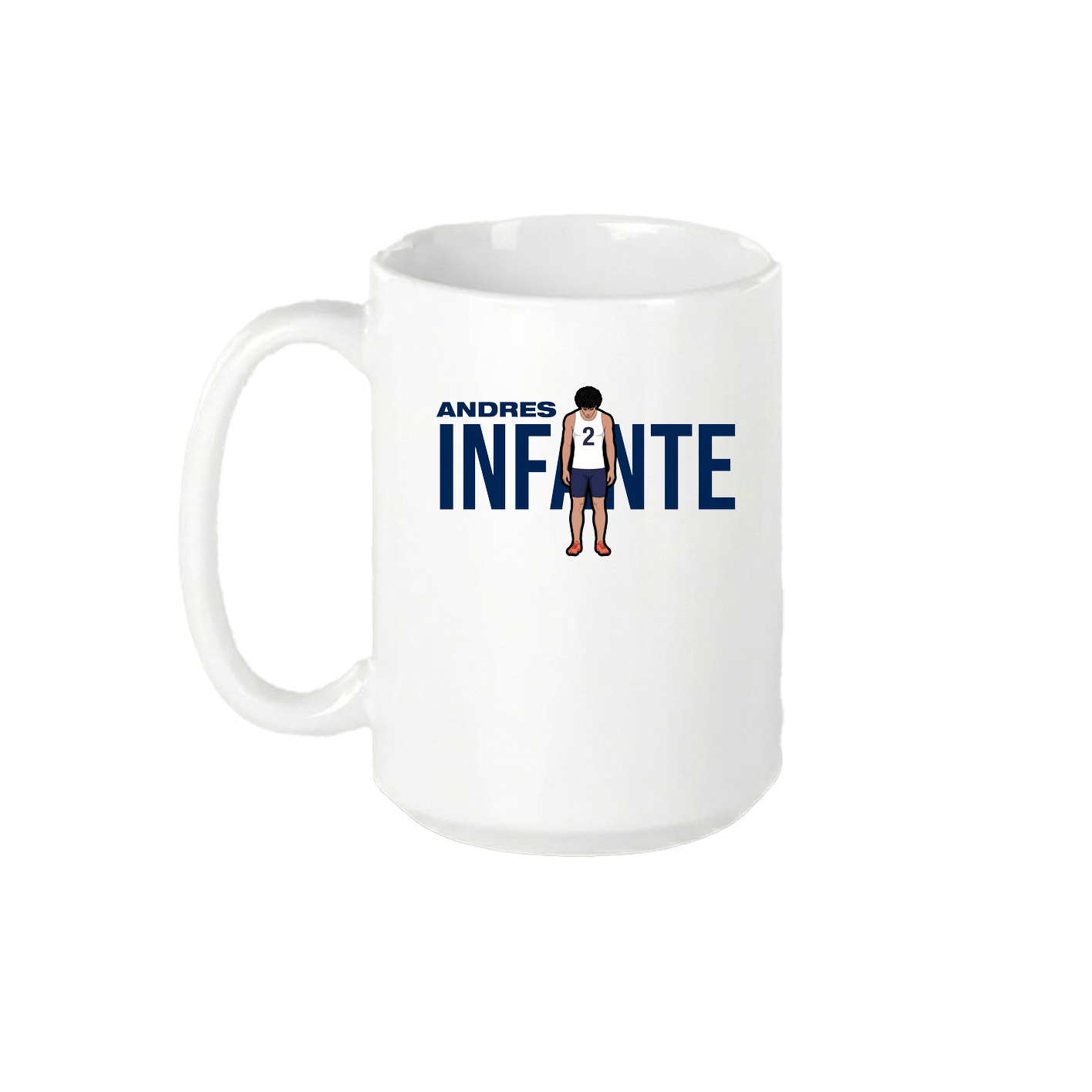 15oz Coffee Mug — Player Name in White