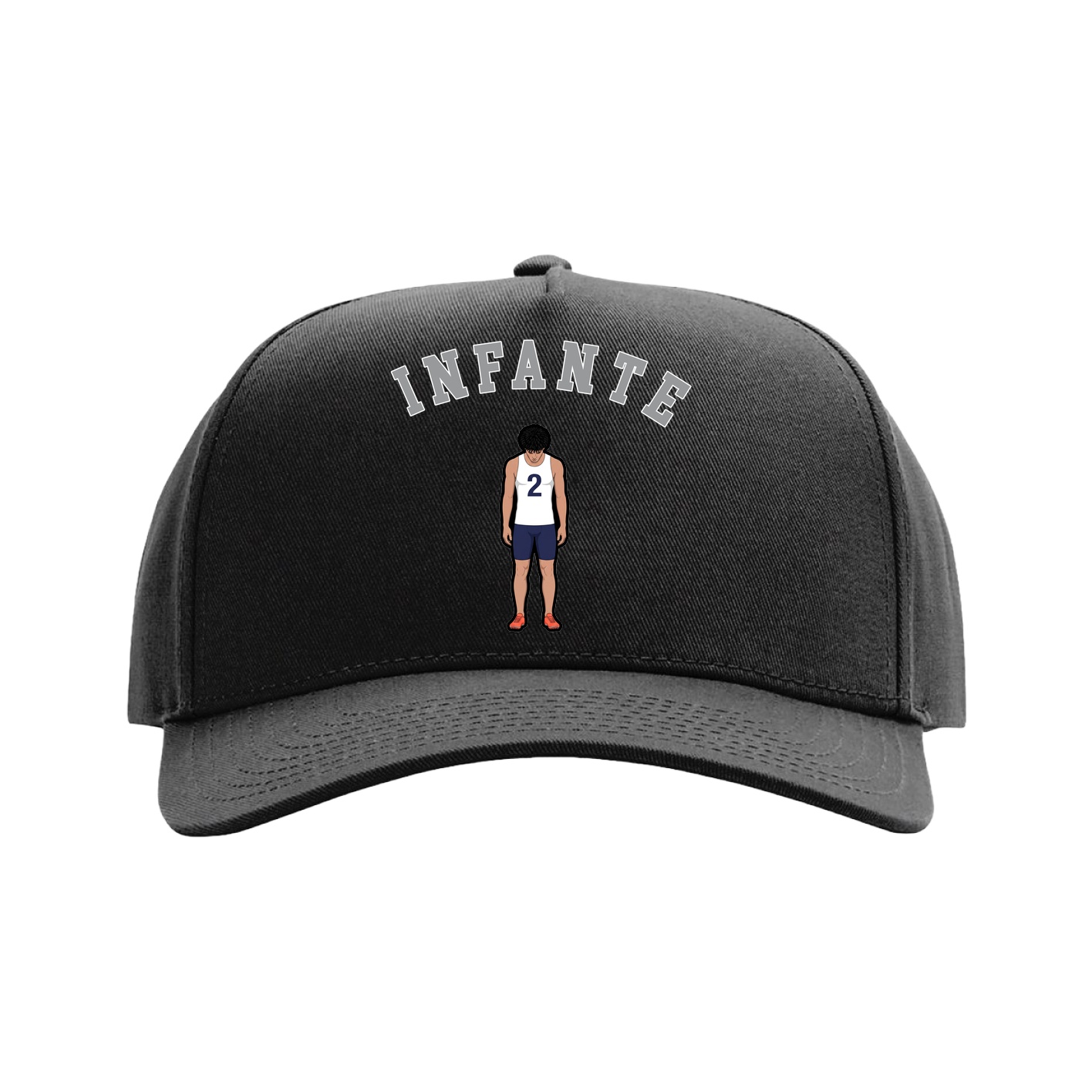 Full Fabric Five-Panel Champ Cap — Shirsey Arch in Black