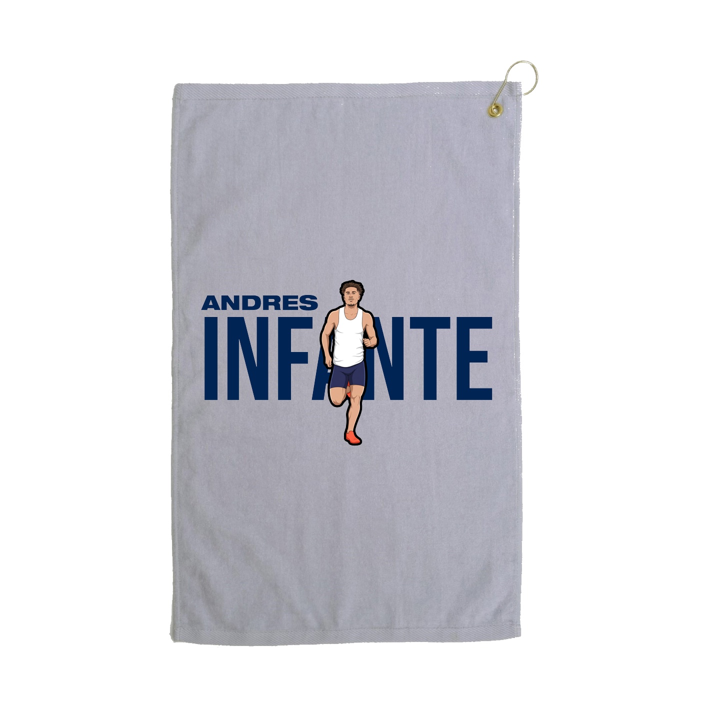 Golf Towel — Player Name in Grey