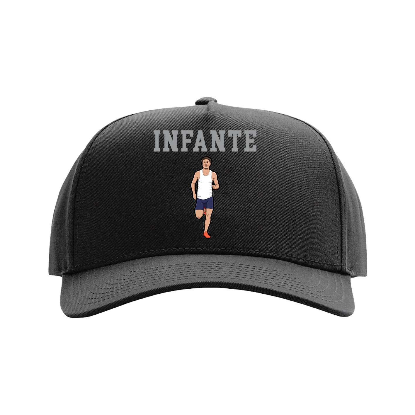Full Fabric Five-Panel Champ Cap — Shirsey in Black