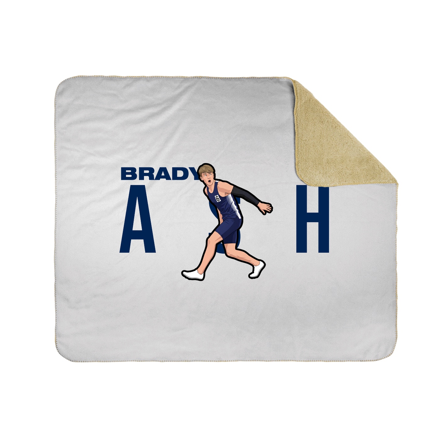 Throw Blanket — Player Name in White