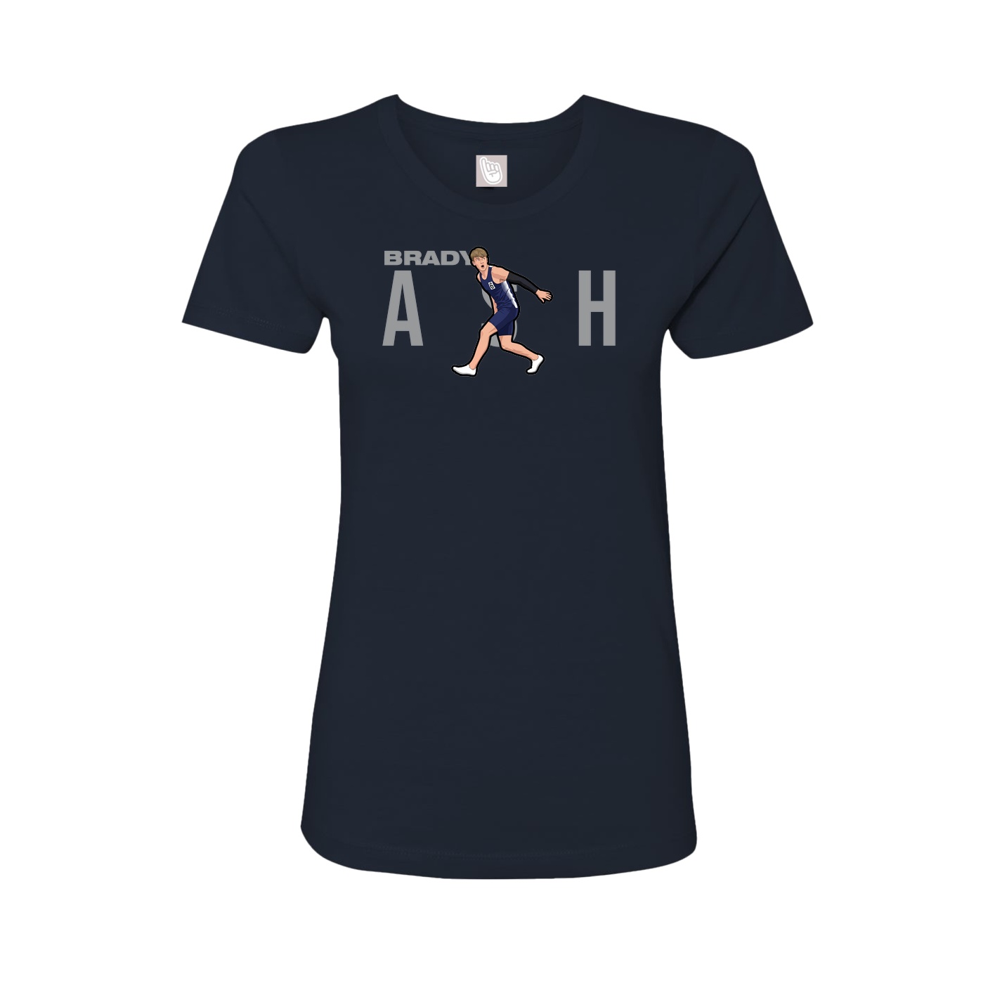 Fitted Women's Tee — Player Name in Navy