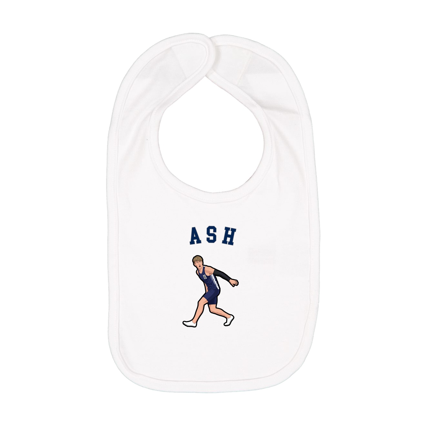 Infant Bib — Shirsey Arch in White