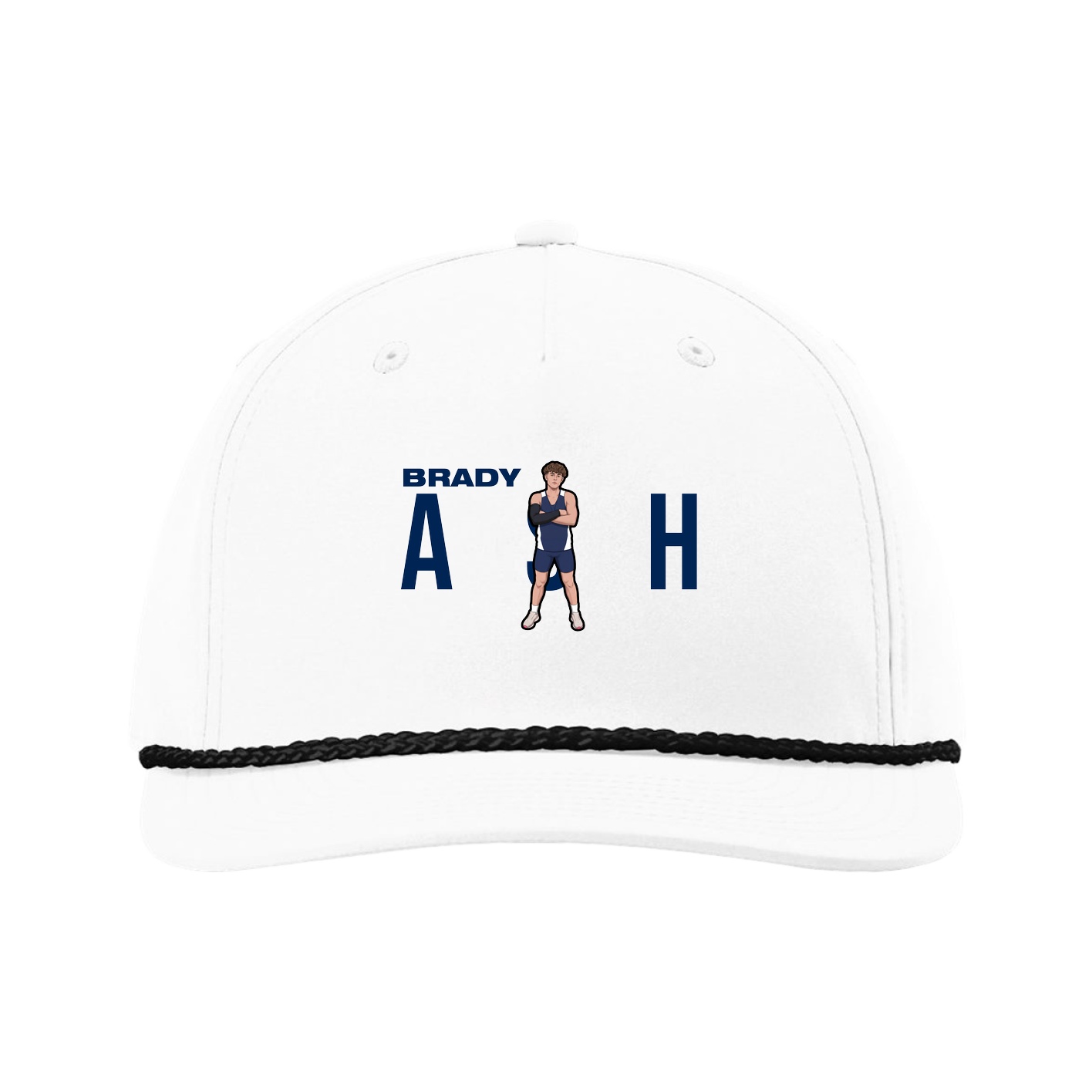 Five-Panel Classic Rope Cap — Player Name in White