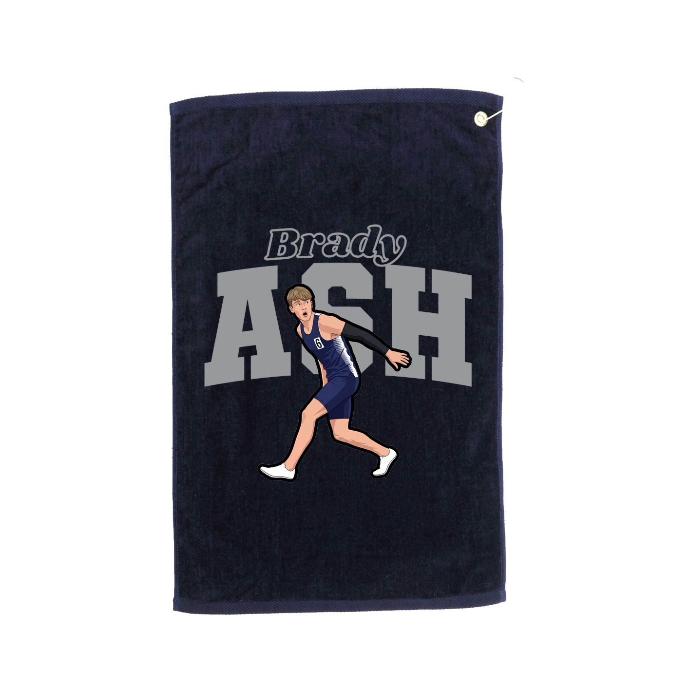 Golf Towel — Name Arch in Navy