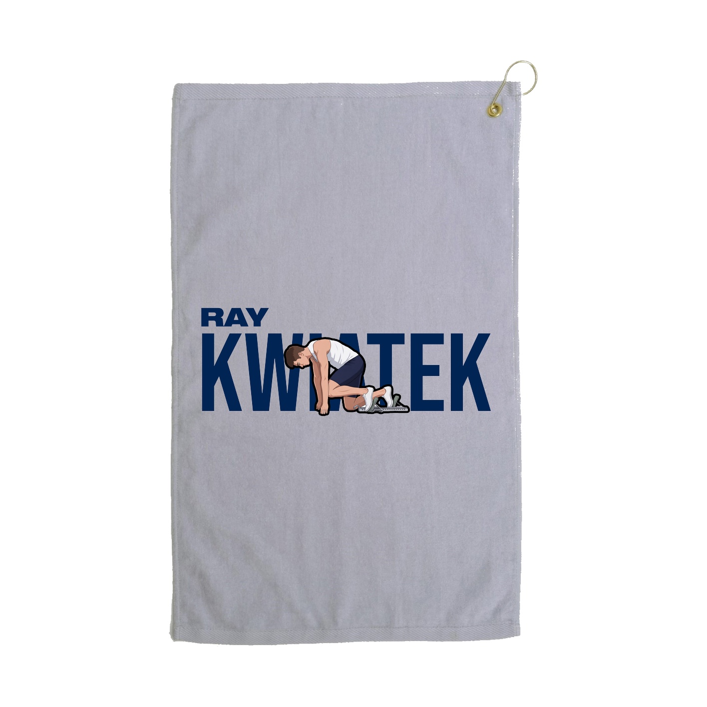 Golf Towel — Player Name in Grey