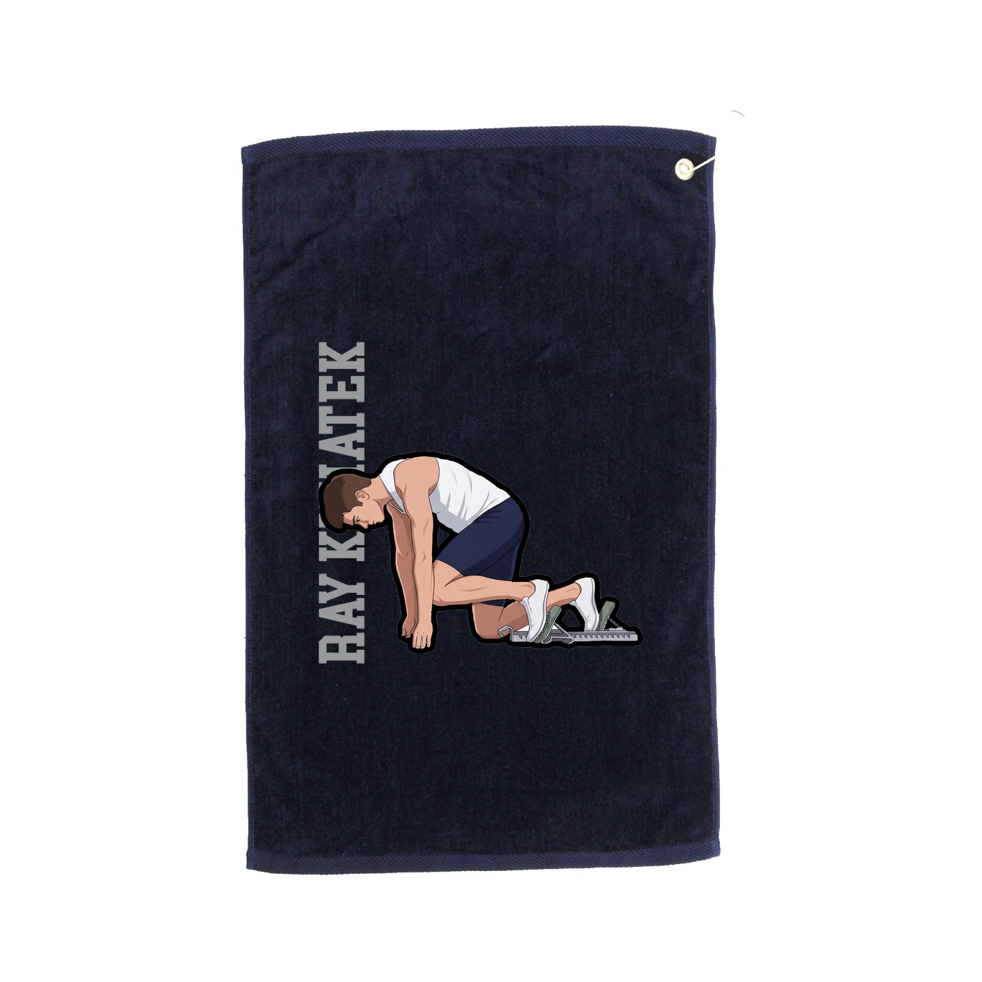 Golf Towel — Name Vertical in Navy