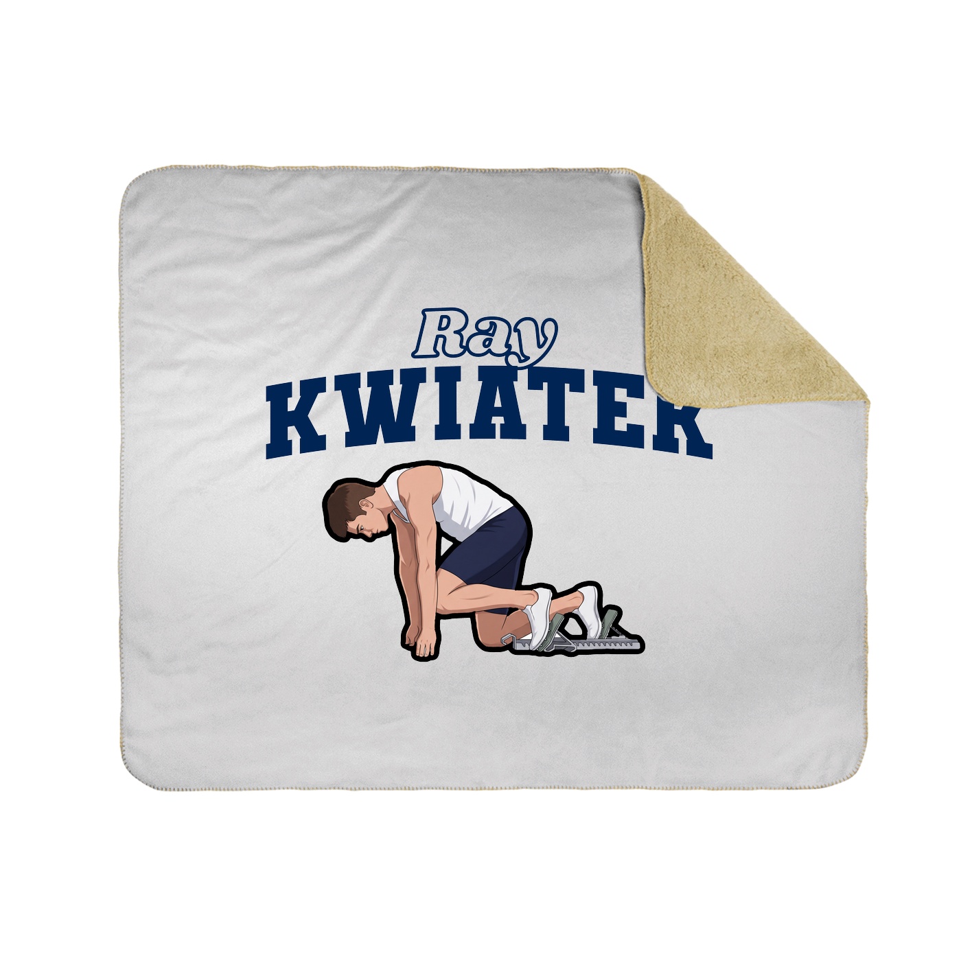 Throw Blanket — Name Arch in White