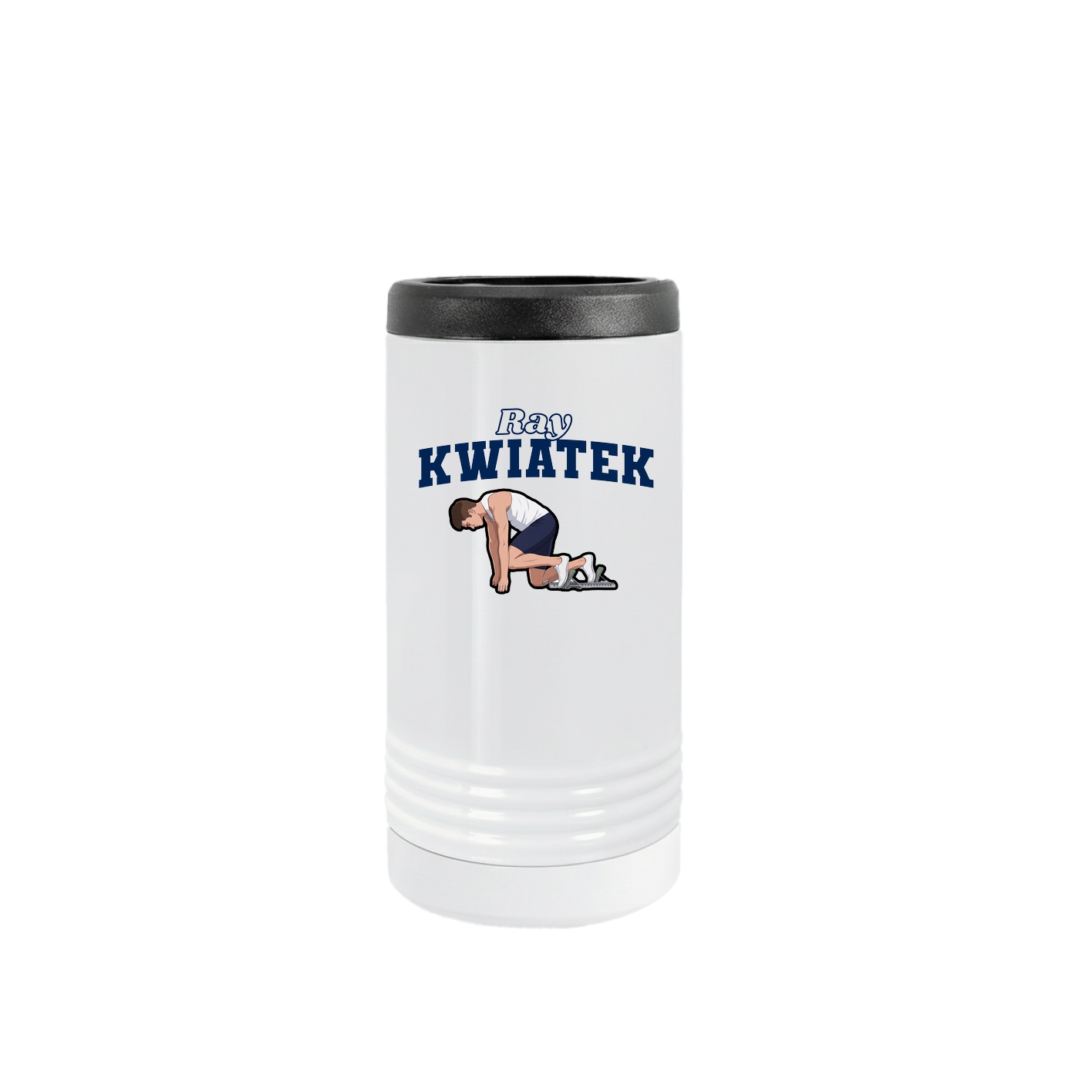 Slim Beverage Holder — Name Arch in White