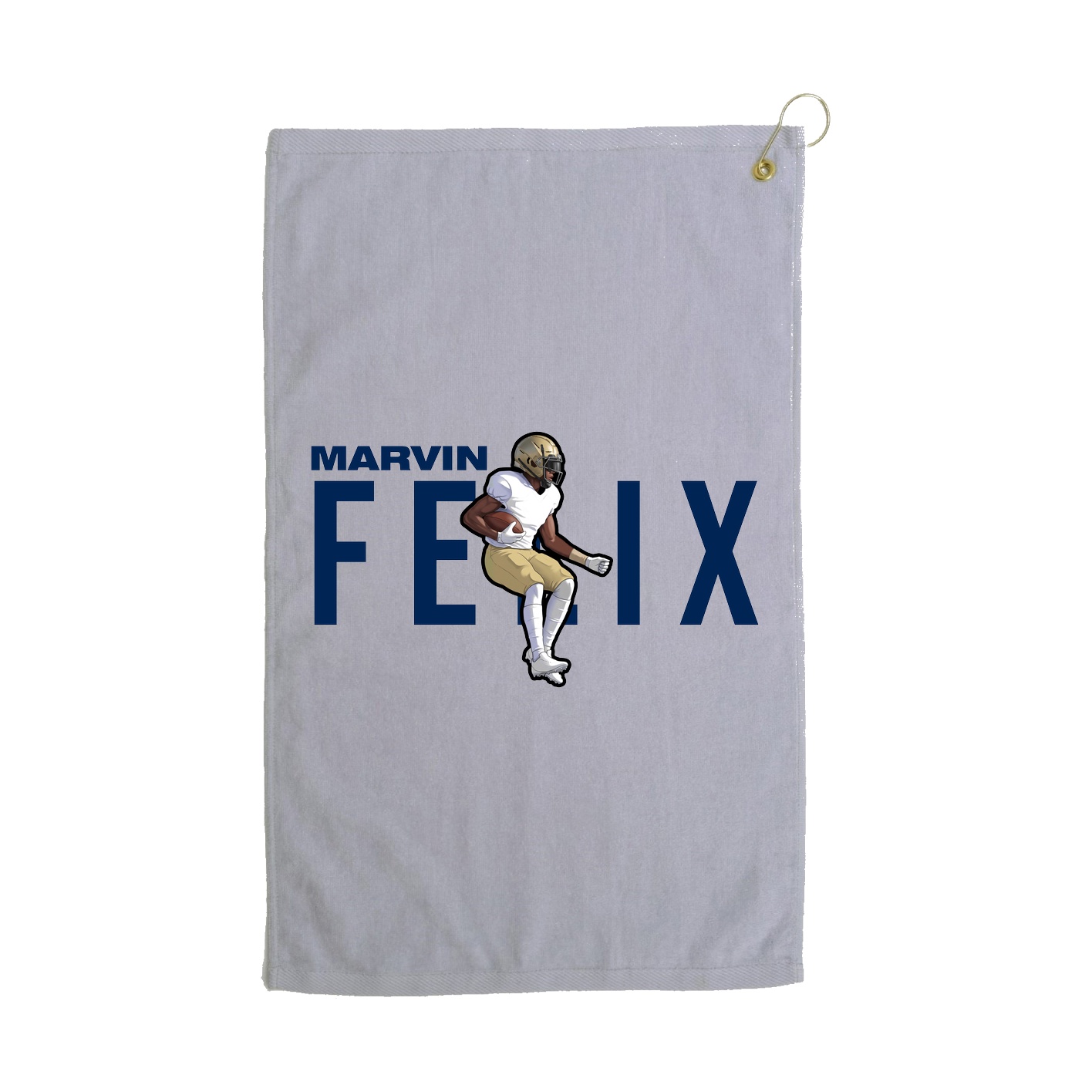 Golf Towel — Player Name in Grey