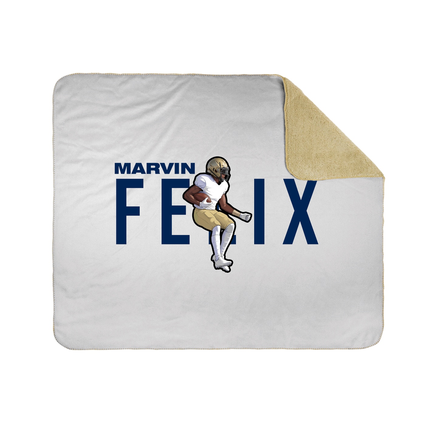 Throw Blanket — Player Name in White