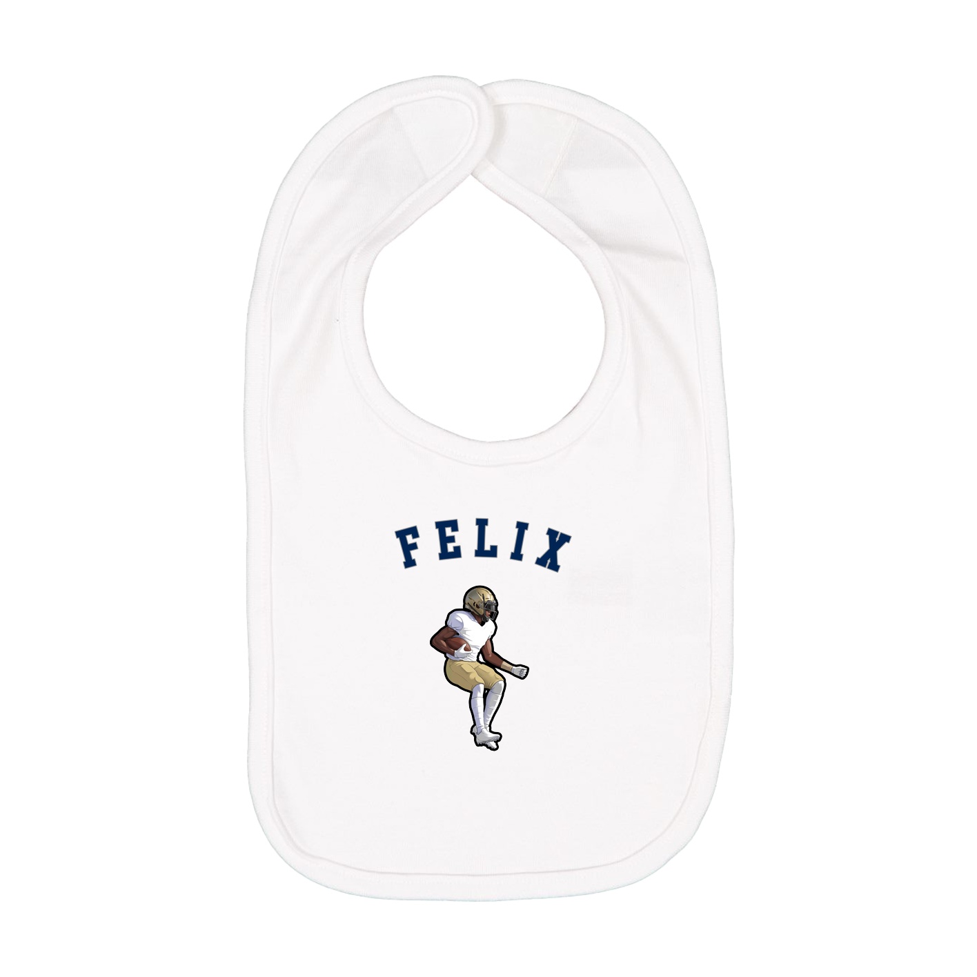 Infant Bib — Shirsey Arch in White