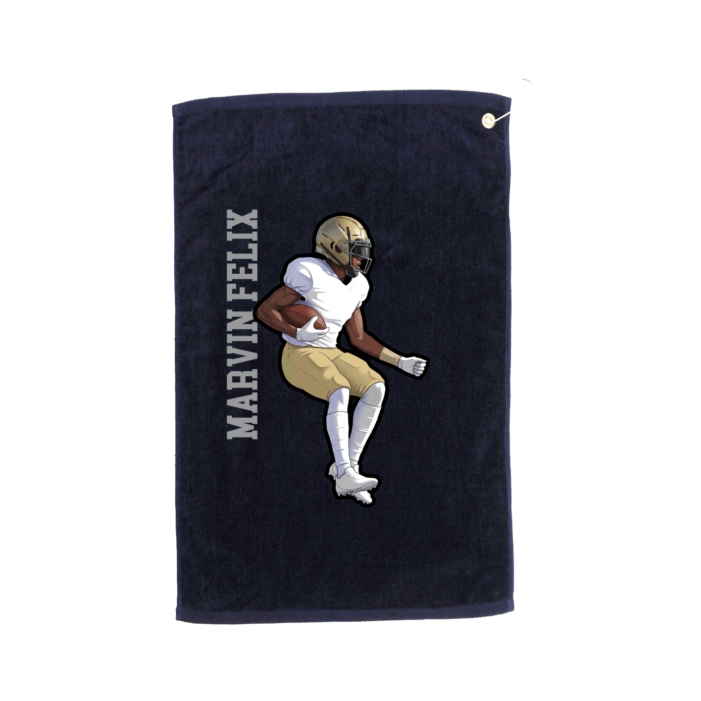 Golf Towel — Name Vertical in Navy