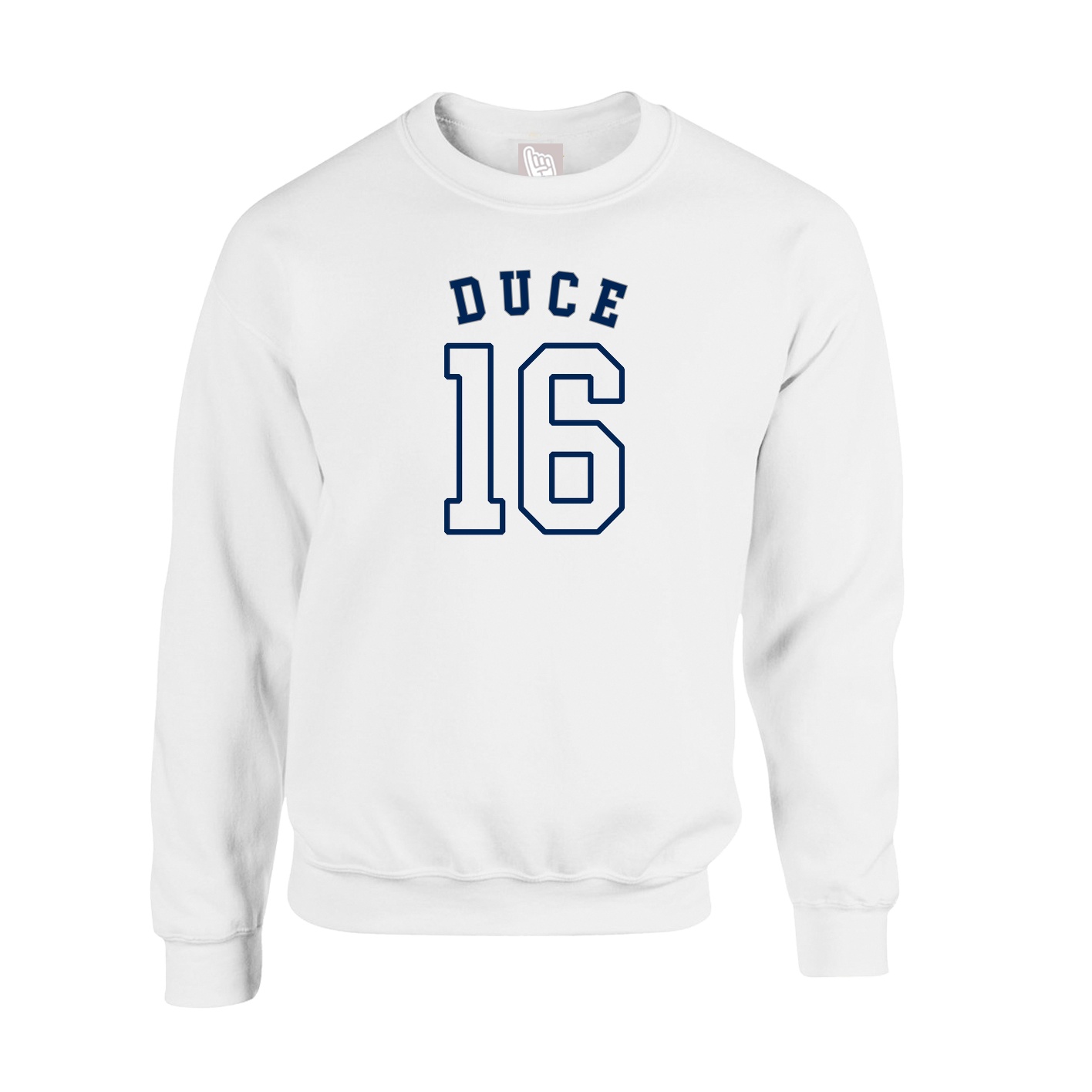 Fleece Crew — Shirsey Arch in White