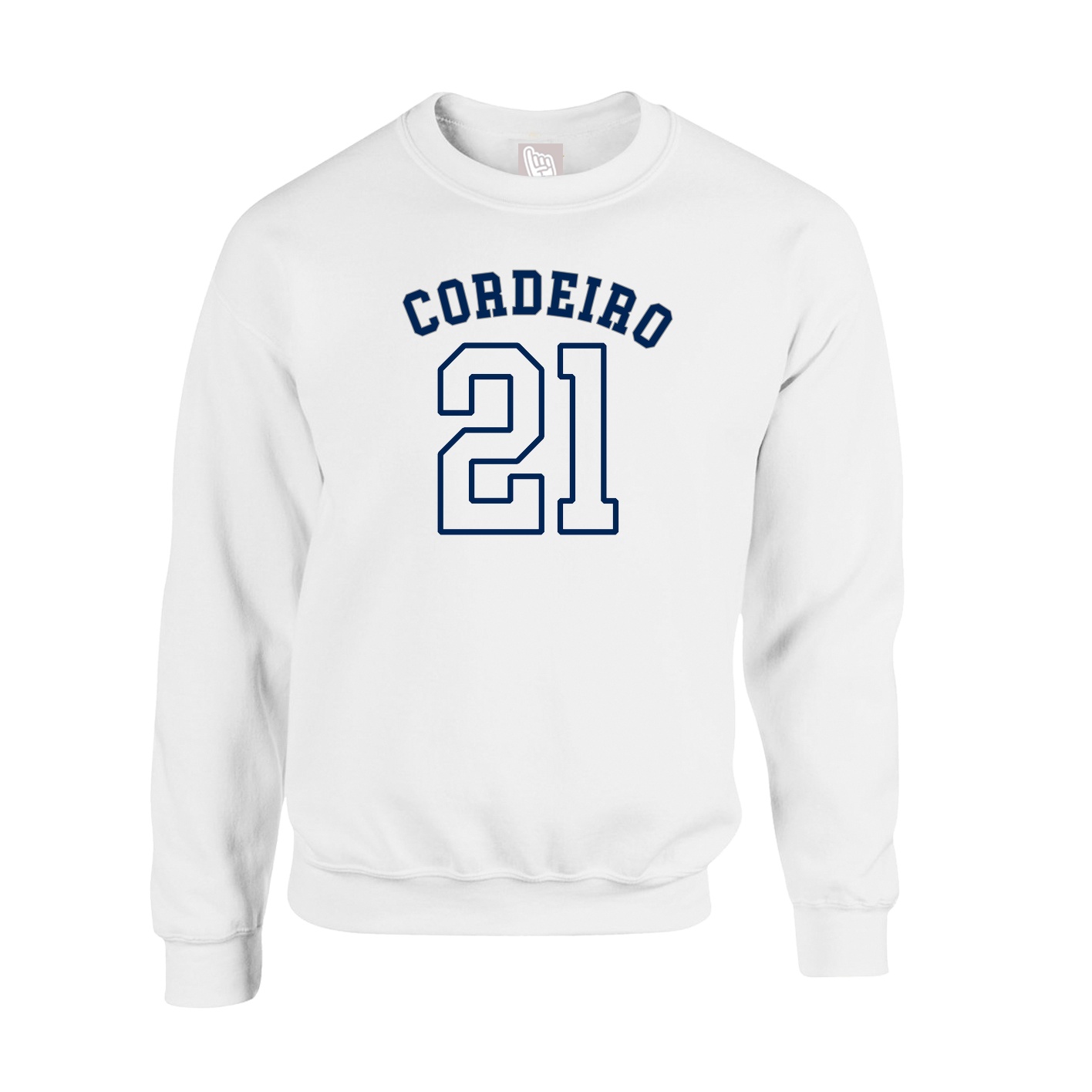 Fleece Crew — Shirsey Arch in White