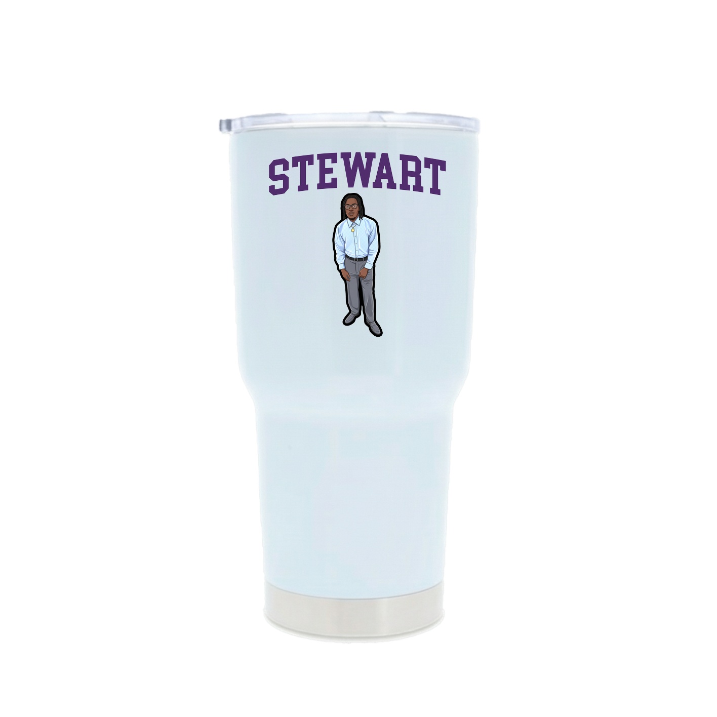 30oz Stainless Steel Tumbler — Shirsey in White