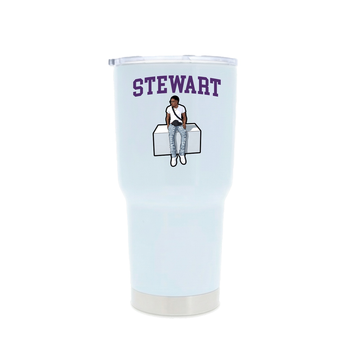 30oz Stainless Steel Tumbler — Shirsey in White