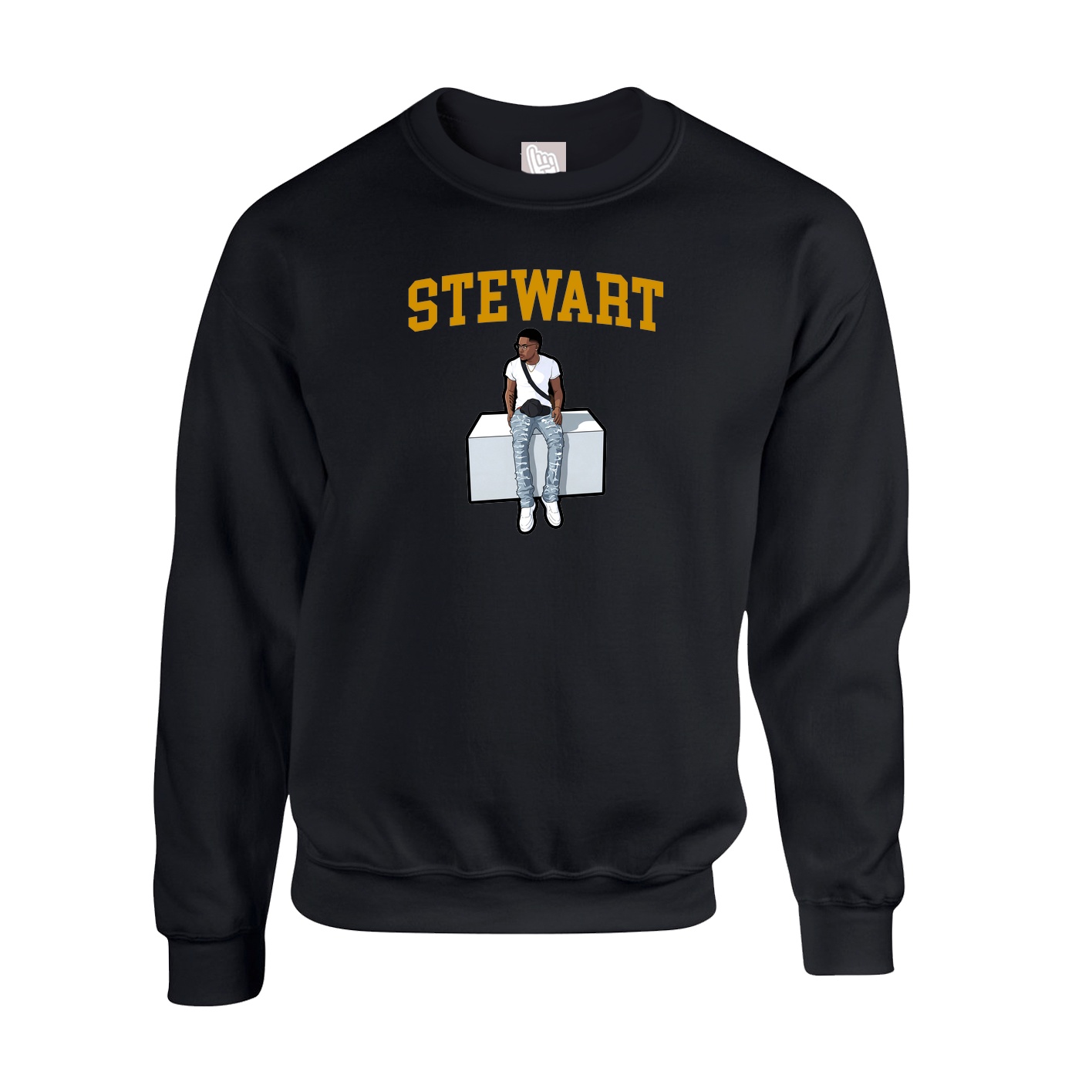 Fleece Crew — Shirsey in Black