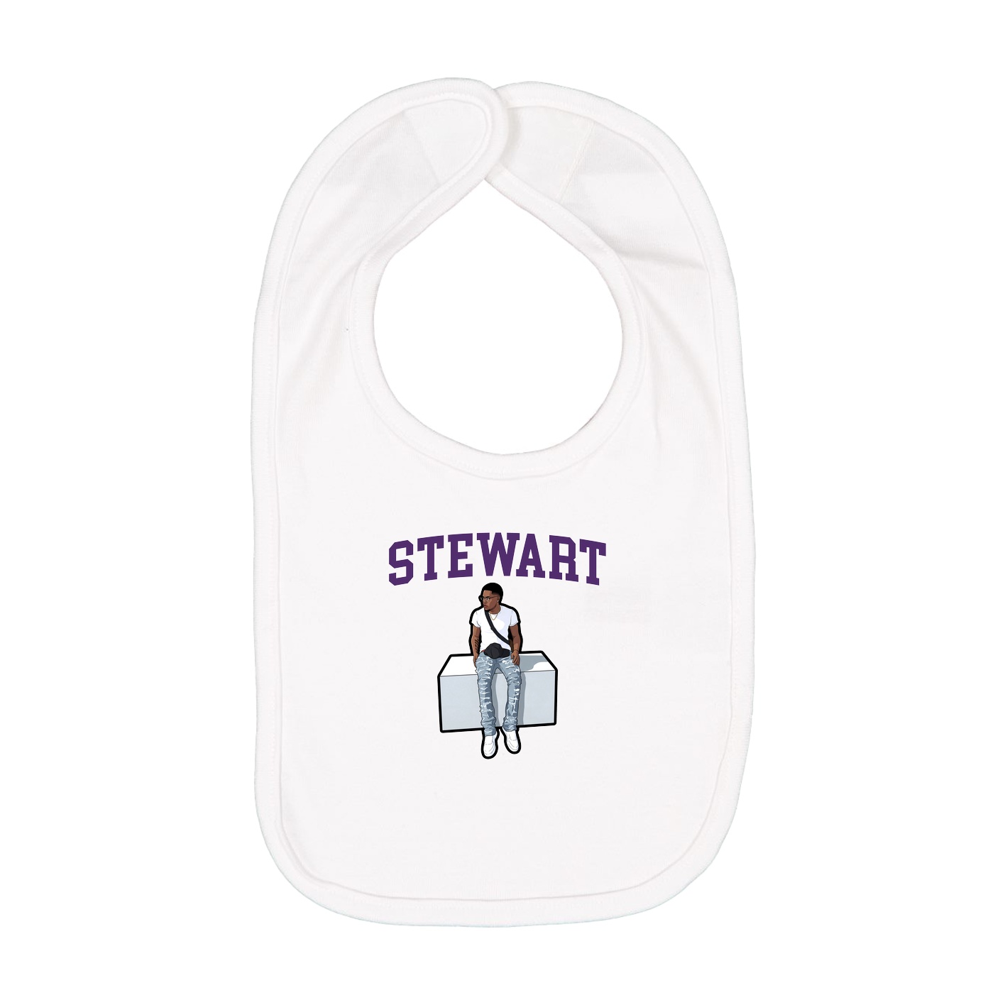 Infant Bib — Shirsey in White