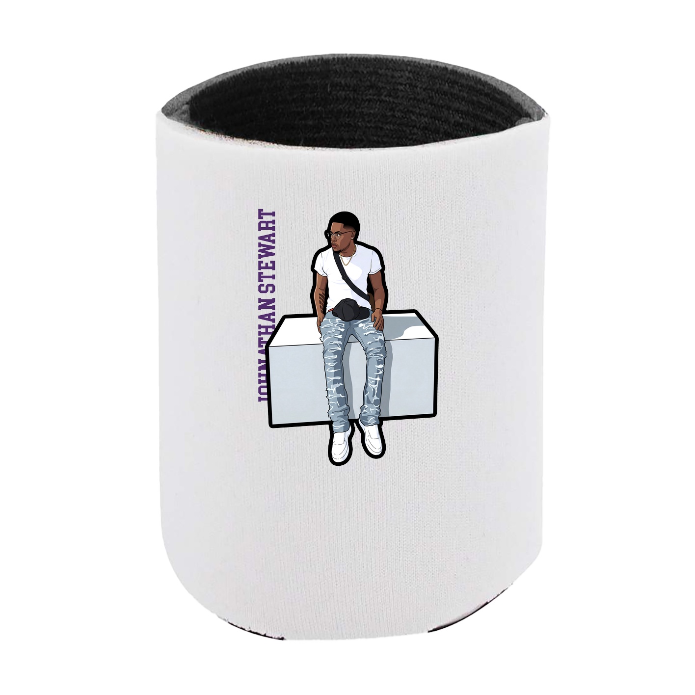 Can Holder — Name Vertical in White